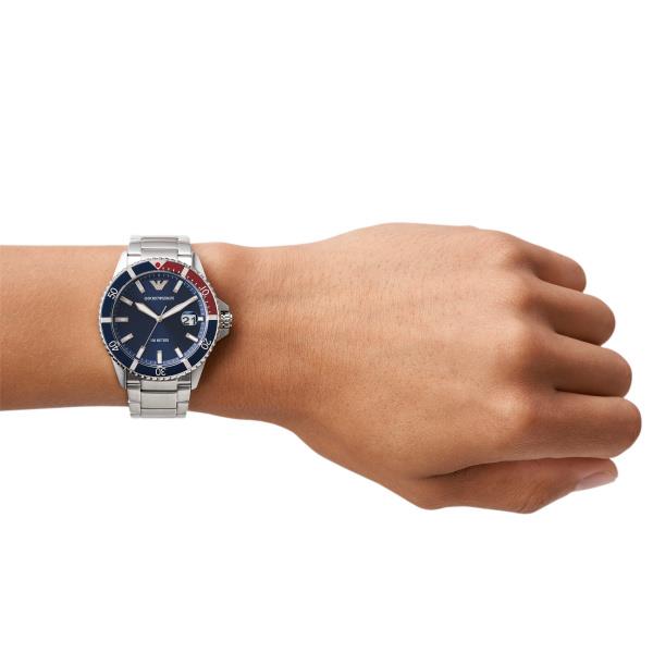 Emporio Armani Diver 42mm Blue Dial Mens Quartz Watch AR11339