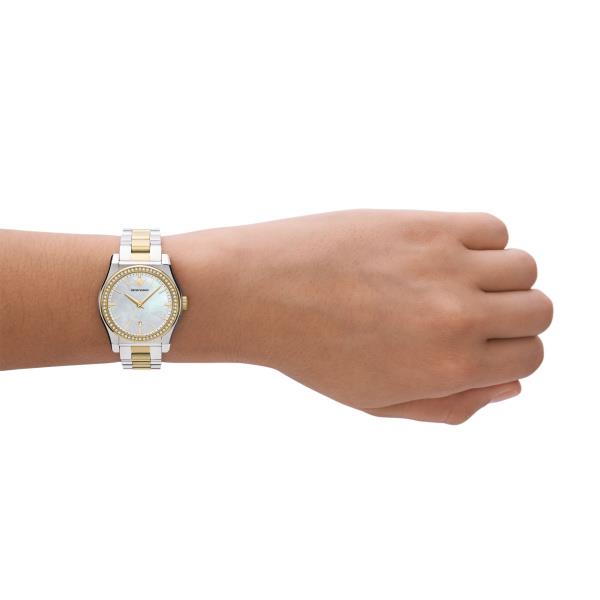Emporio Armani Federica 32mm Perlmutt Zifferblatt Stahl Damen Quarz Uhr AR11559