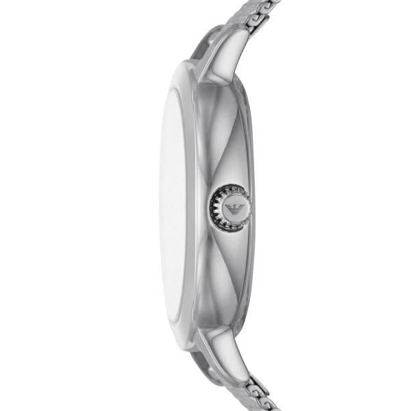 Emporio Armani Cleo 32mm Silber Zifferblatt Stahl Damen Quarz Uhr AR11584