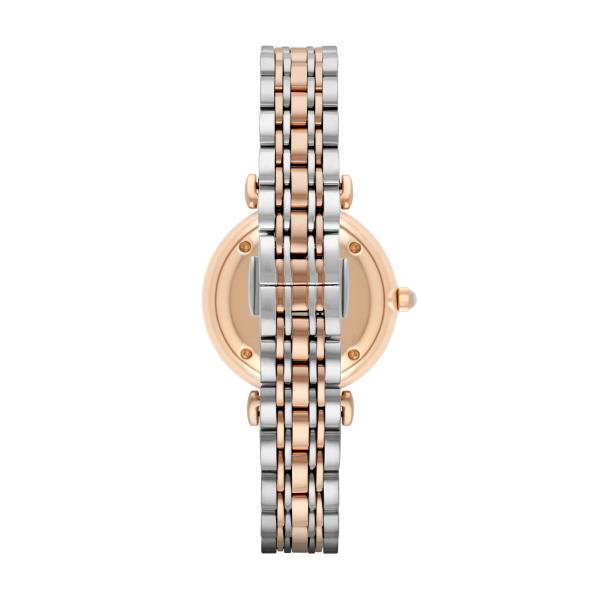 Emporio Armani Gianni T-BAR 32mm White Dial Steel Ladies Quartz Watch AR1926