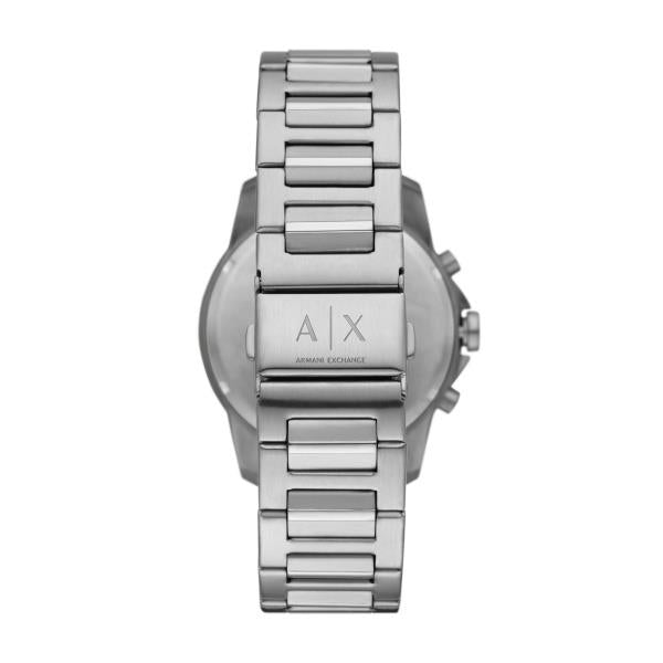 Armani Exchange Banks 44mm Chronograph Black Dial Steel Mens Quartz Watch AX1720
