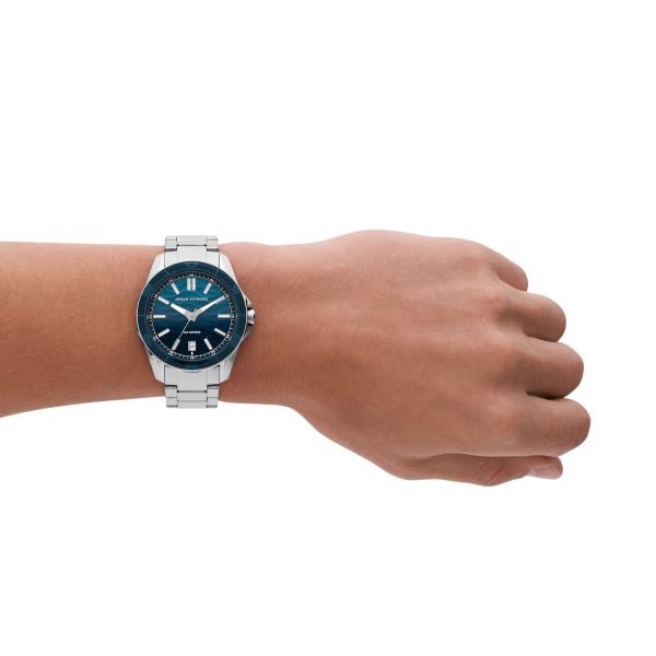 Armani Exchange Spencer 44mm Blue Dial Steel Mens Quartz Watch AX1950