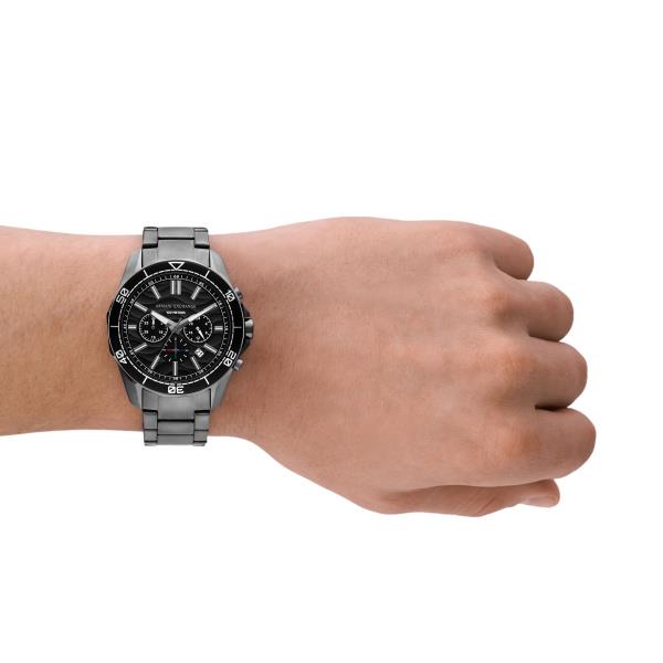 Armani Exchange Spencer 44mm Chronograph Black Dial Steel  Mens Quartz Watch AX1959