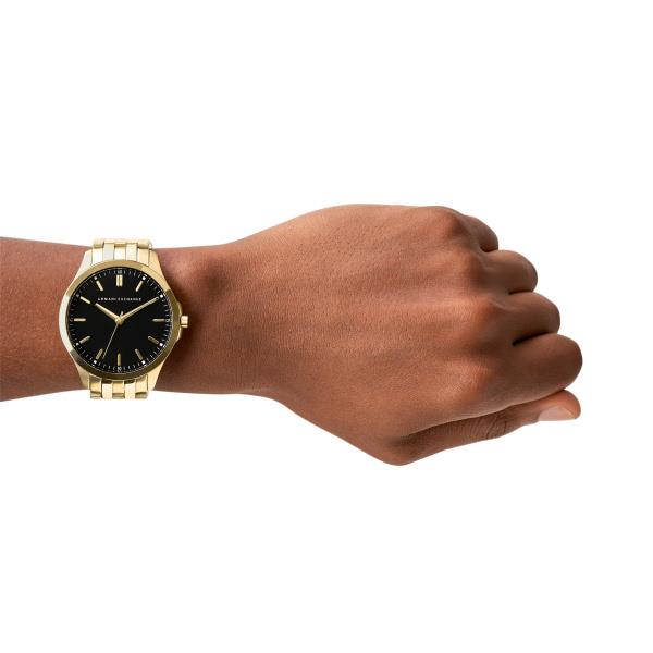 Armani Exchange Hampton 46mm Black Dial Steel Mens Quartz Watch AX2145