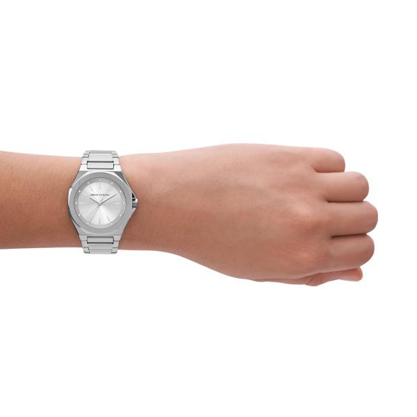 Armani Exchange Andrea 34mm Silver Dial Steel Ladies Quartz Watch AX4606