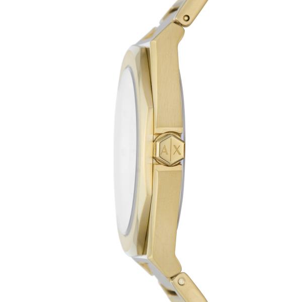 Armani Exchange Andrea 34mm Gold Dial Steel Ladies Quartz Watch AX4608