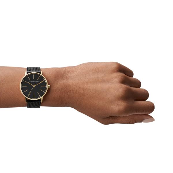 Armani Exchange Lola 36mm Black Dial Steel Ladies Quartz Watch AX5548