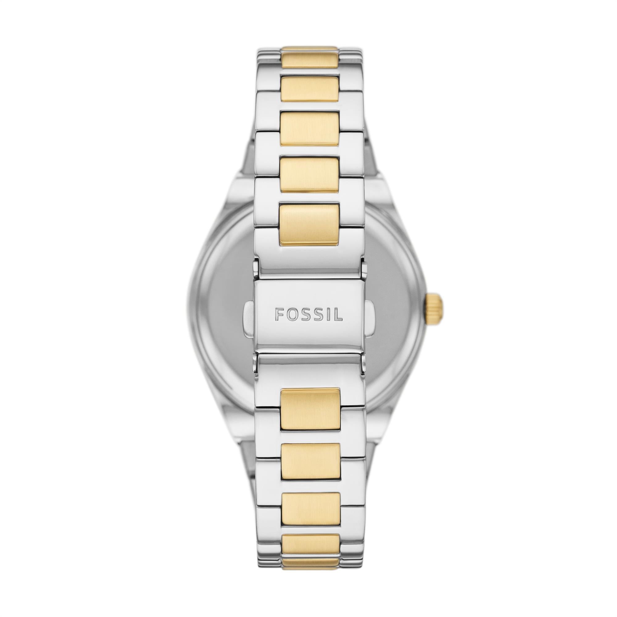 Fossil Scarlette 38mm Silver Dial Steel Ladies Quartz Watch ES5259