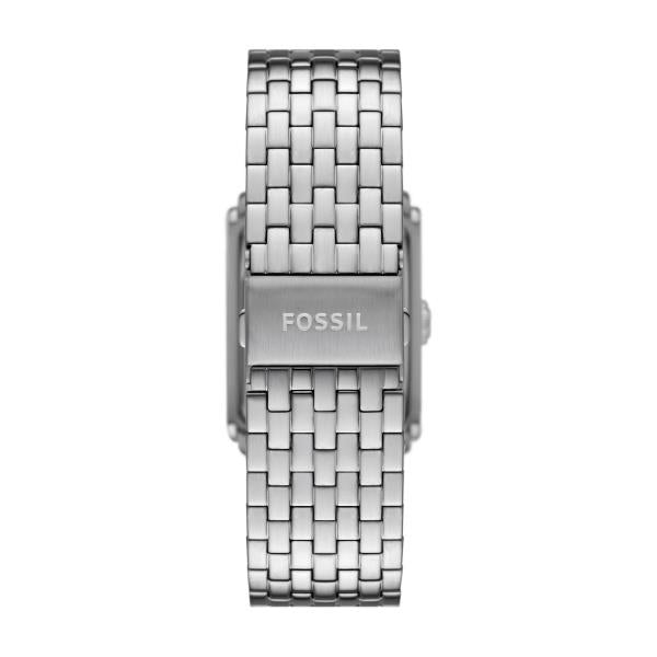 Fossil Carraway 30mm Silver Dial Steel Mens Quartz Watch FS6008