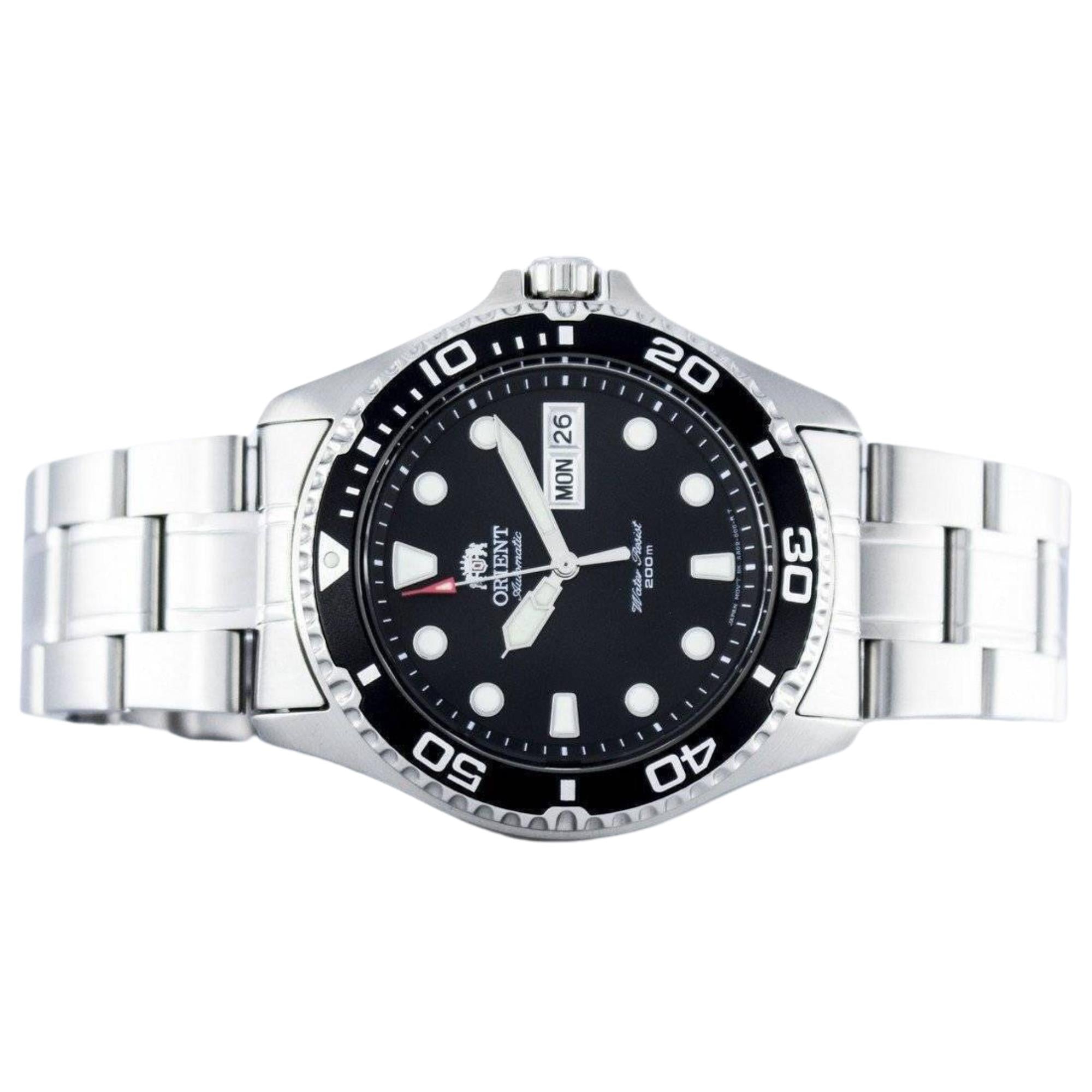 Orient Ray II  42mm Ex-Display Black Dial Steel Mens Automatic Watch FAA02004B9