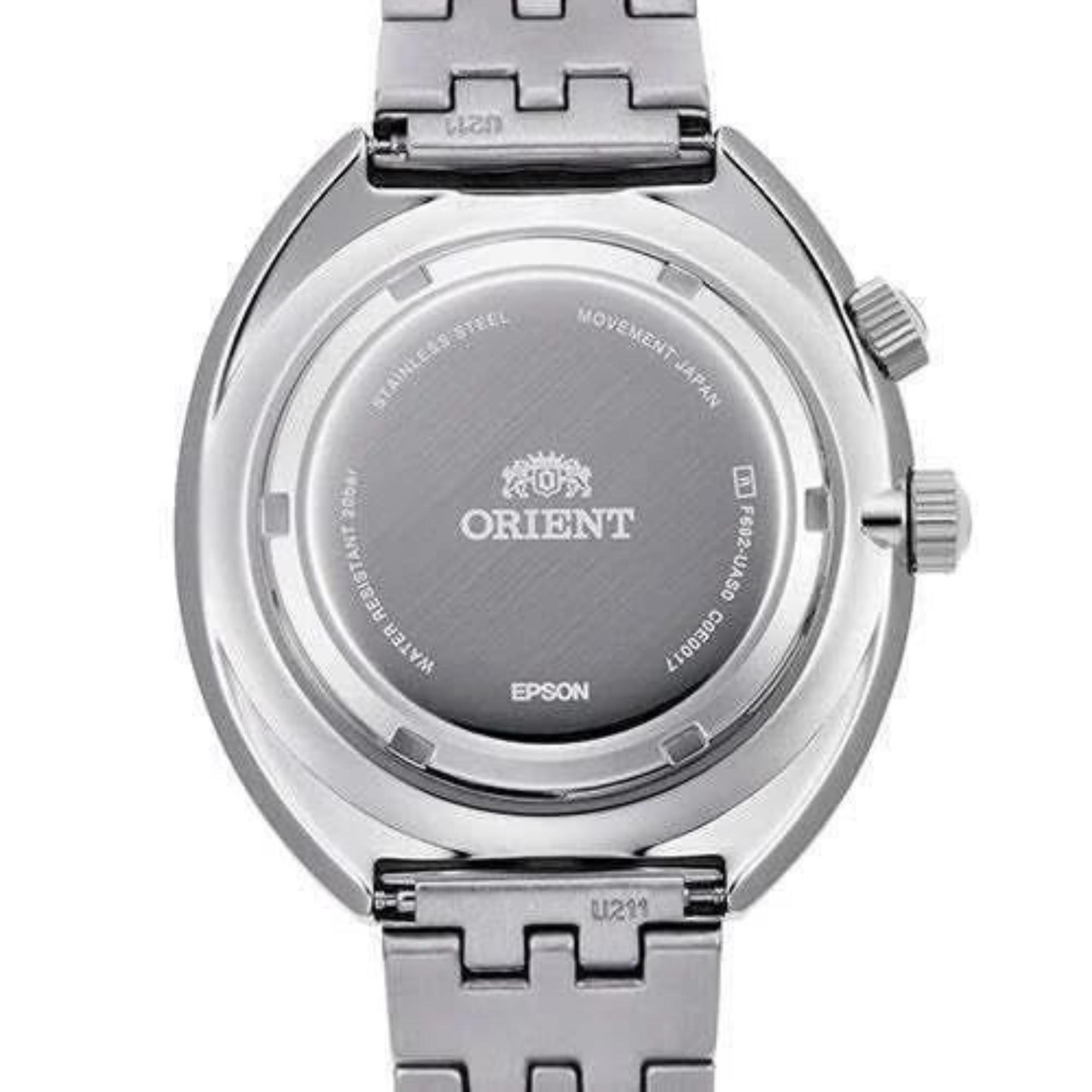 Orient World Map 43.5mm Revival Ex-Display Green Dial Steel Mens Automatic Watch RA-AA0E02E19B