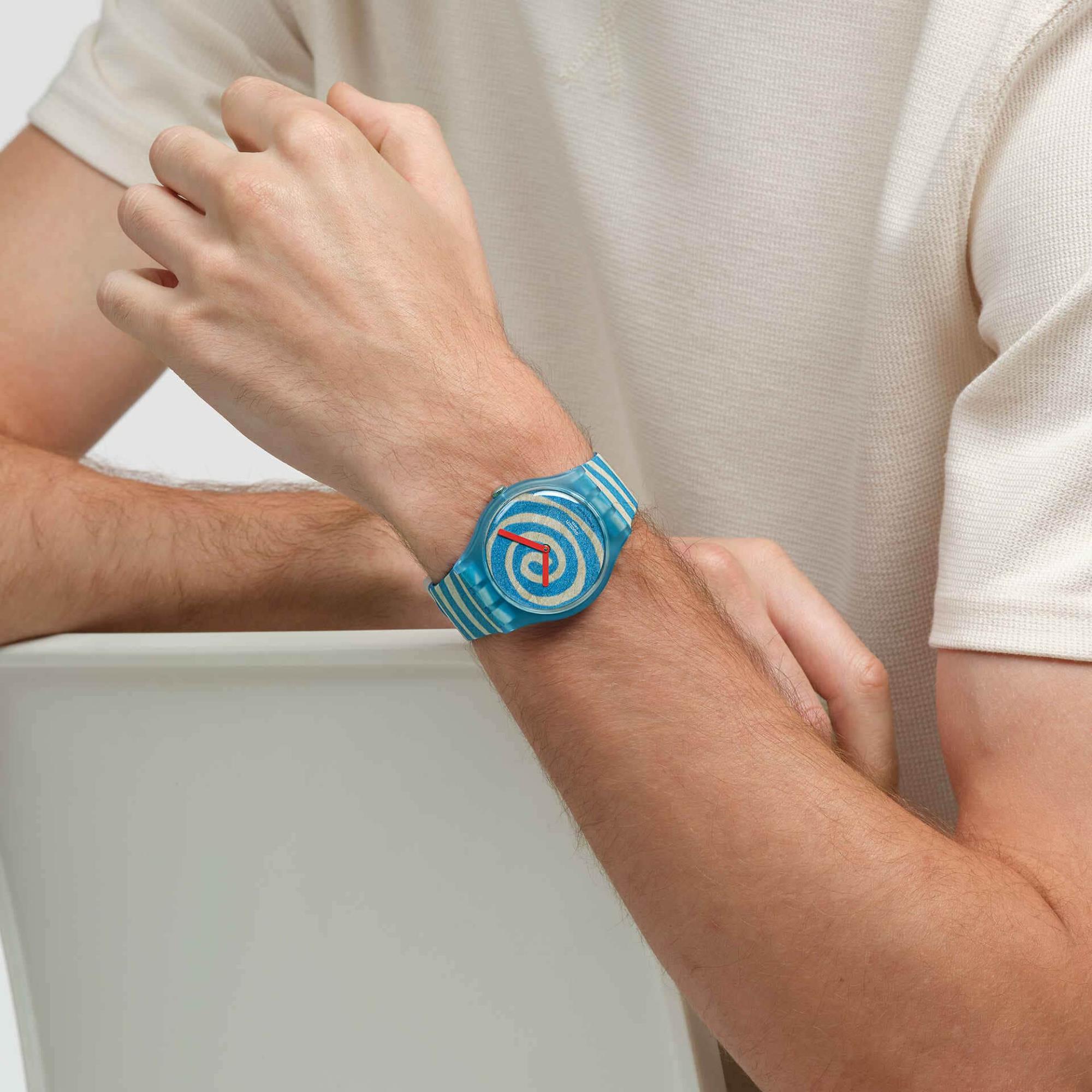 Swatch x Tate Bourgeois's Spirals Silicone Strap Watch SUOZ364C