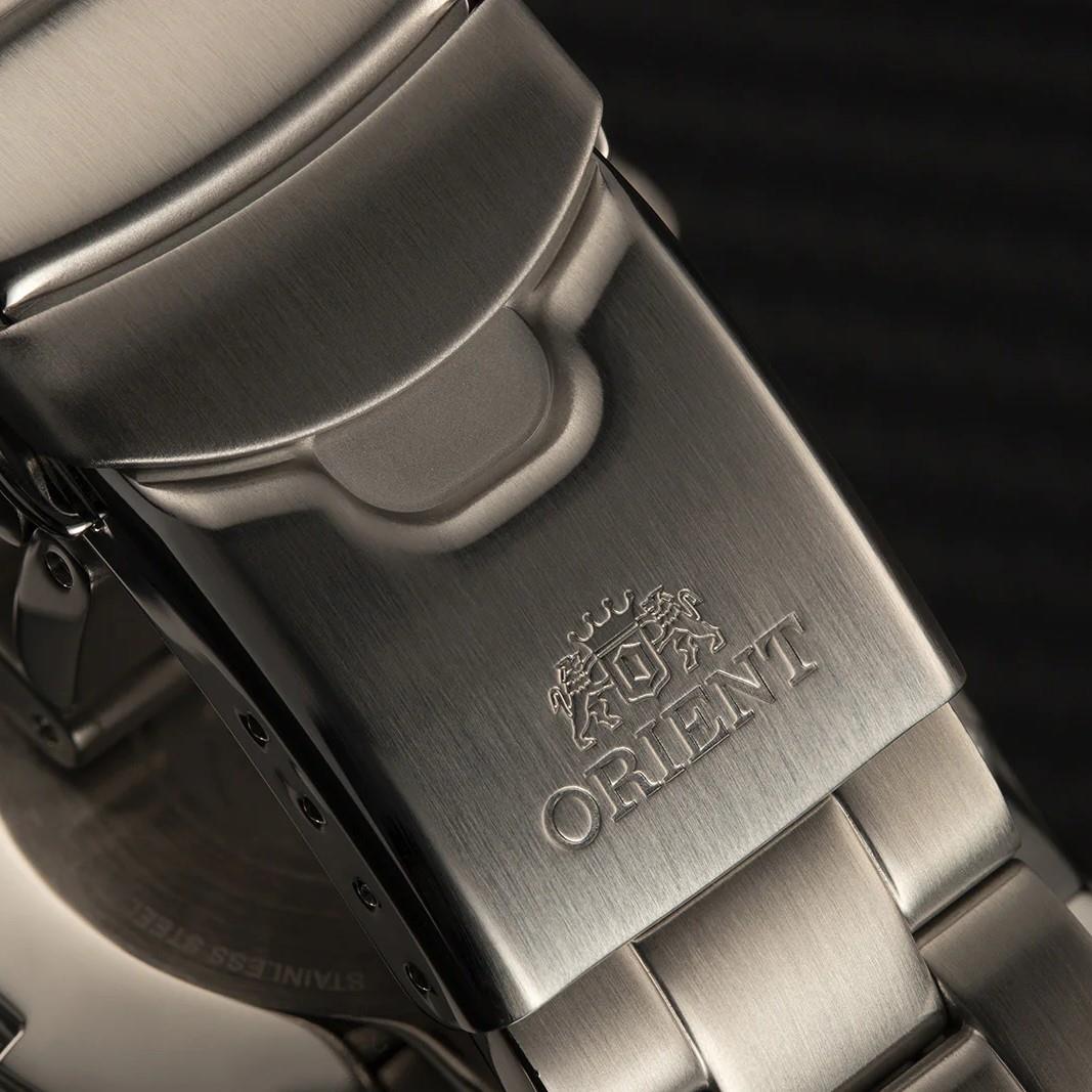 Orient Triton 43mm Black Dial Steel Mens Automatic Watch RA-AC0K01B10B