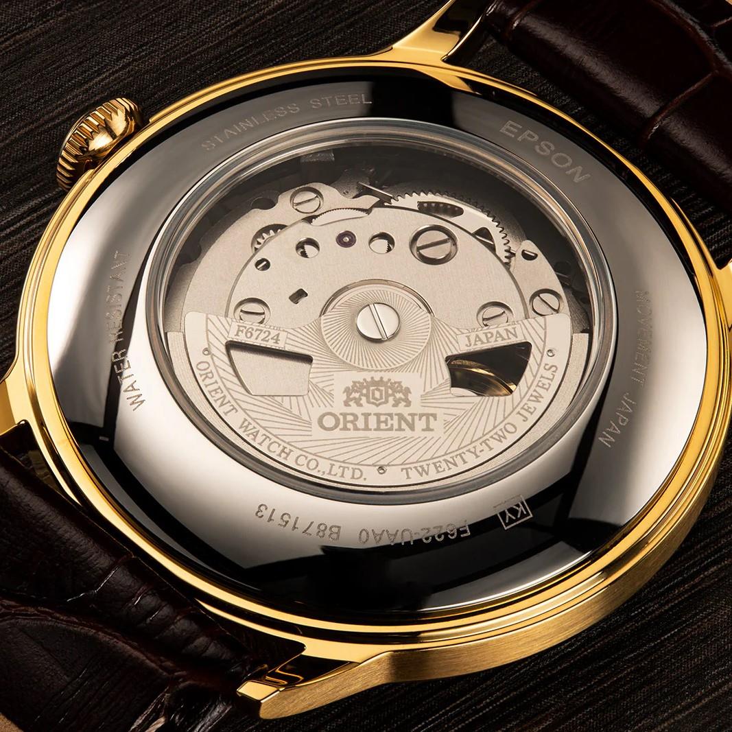 Orient Bambino 41mm White Dial Leather Mens Automatic Watch RA-AP0004S10B