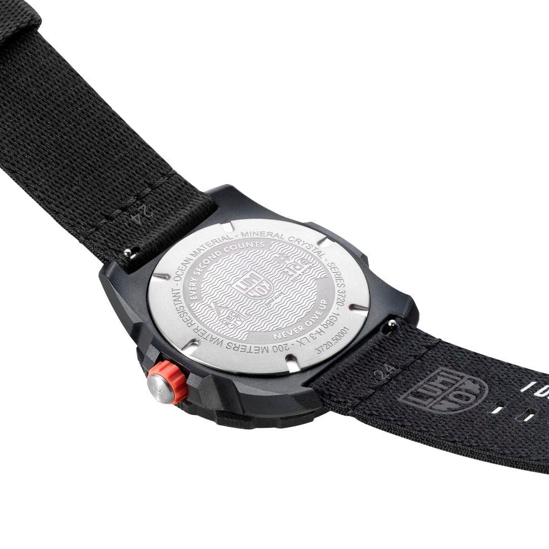 Luminox Bear Grylls Survival No Planet B Schwarzes Zifferblatt Ozeanplastikarmband Herren Uhr XB.3722.ECO