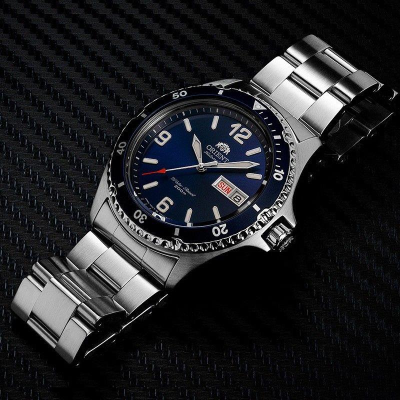 Orient Mako II 41.5mm Blue Dial Steel Mens Automatic Watch FAA02002D9