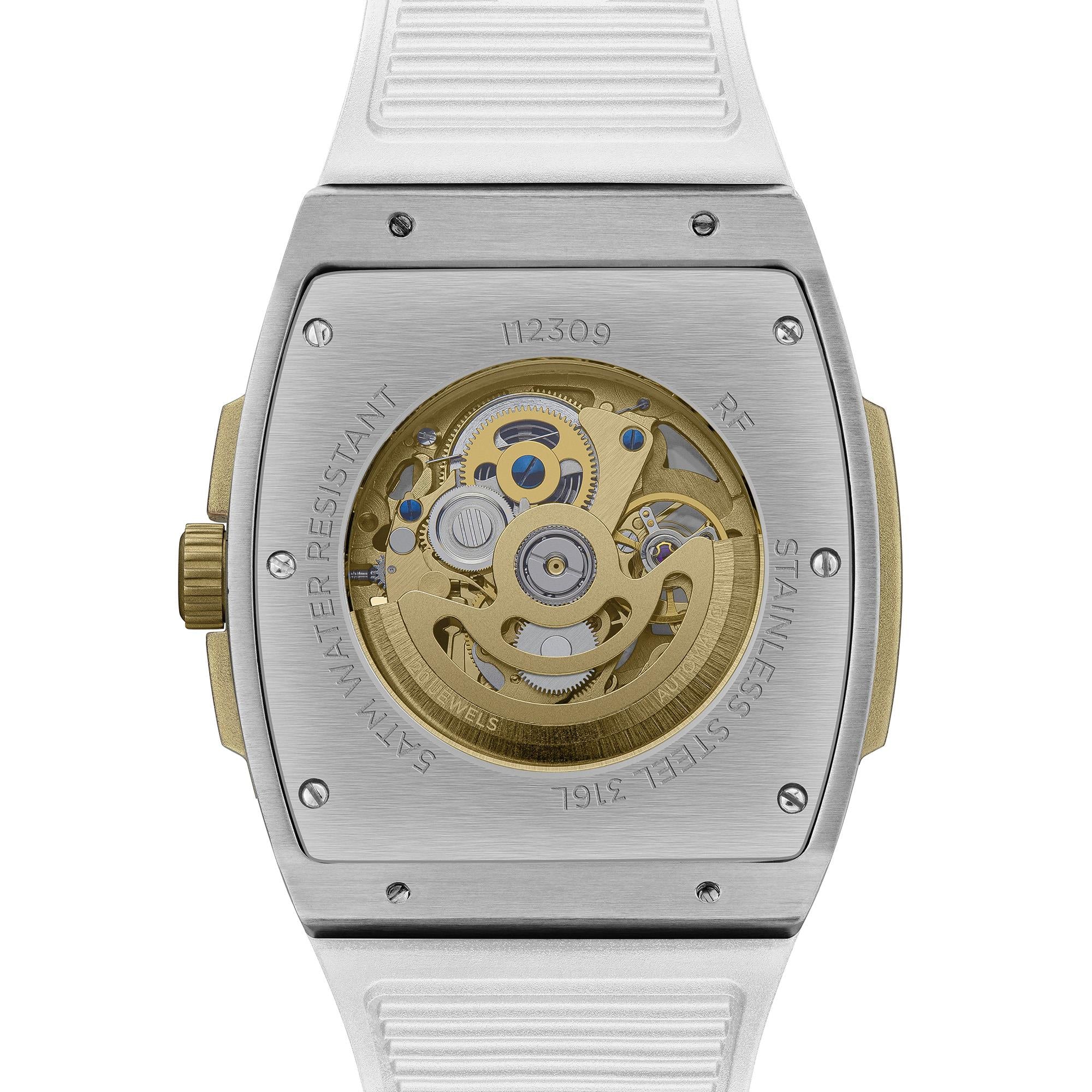 Ingersoll Der Herausforderer Automatik Weißes Zifferblatt Weißes PU-Armband Herren Uhr I12309
