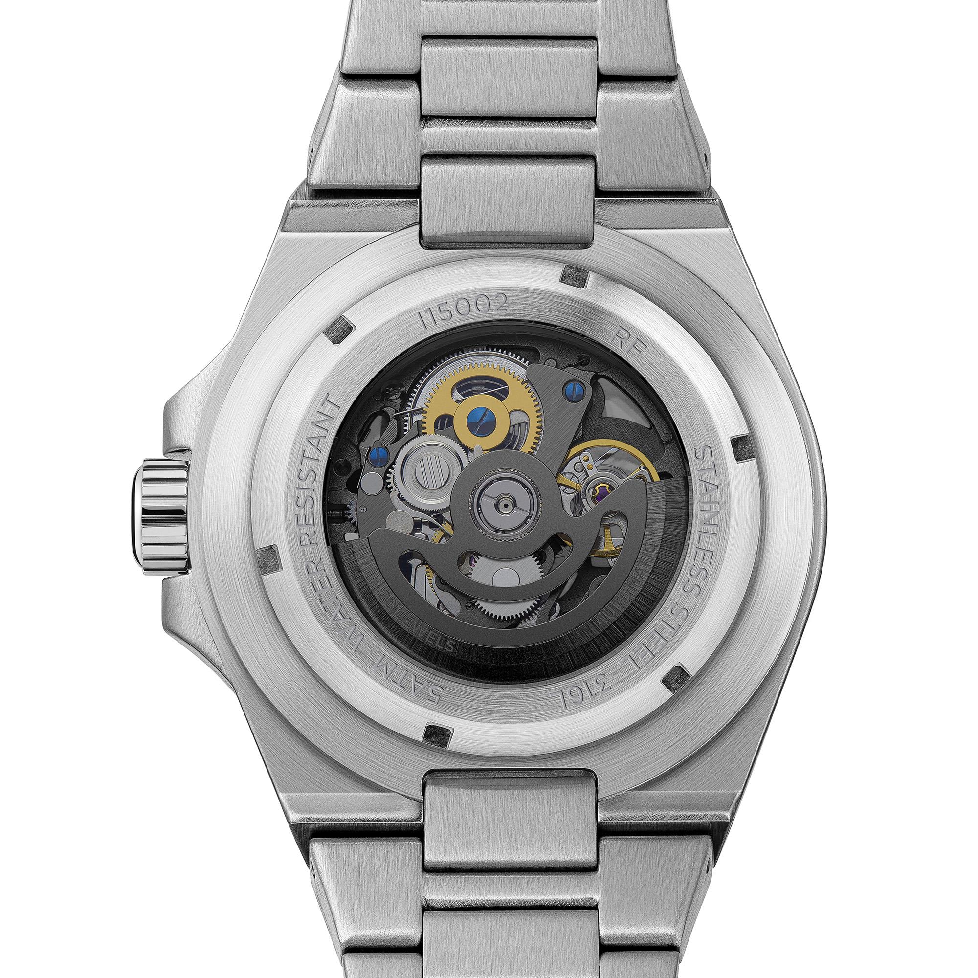 Ingersoll 1892 The Baller Automatic Men's Watch with Black Skeleton Dial and Silver Stainless Steel Bracelet  - I15002