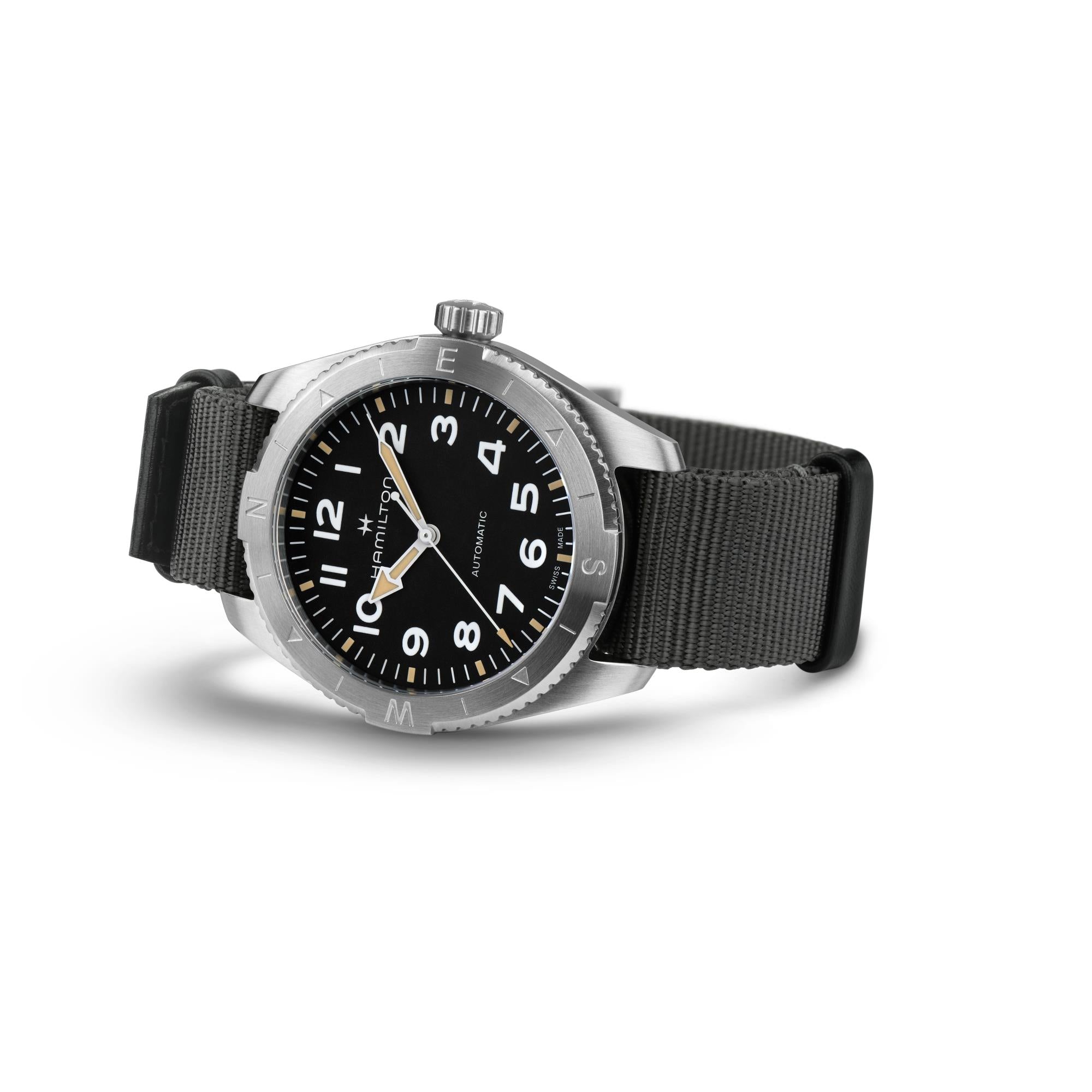 Hamilton Khaki Field 41mm Expedition Black Dial NATO Mens Automatic Watch H70315930