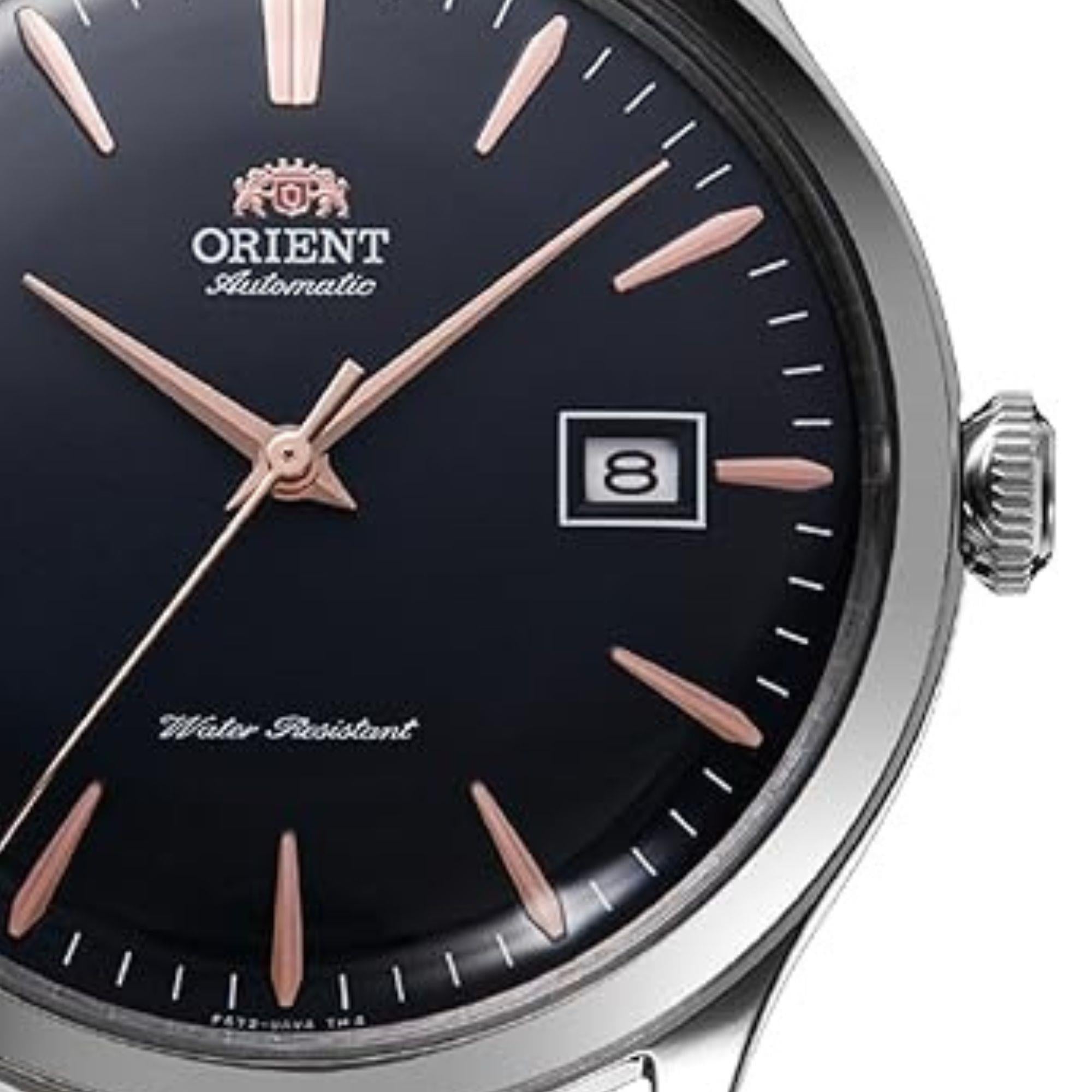 Orient Bambino 41mm Blue Dial Leather Mens Automatic Watch RA-AC0P02L10B