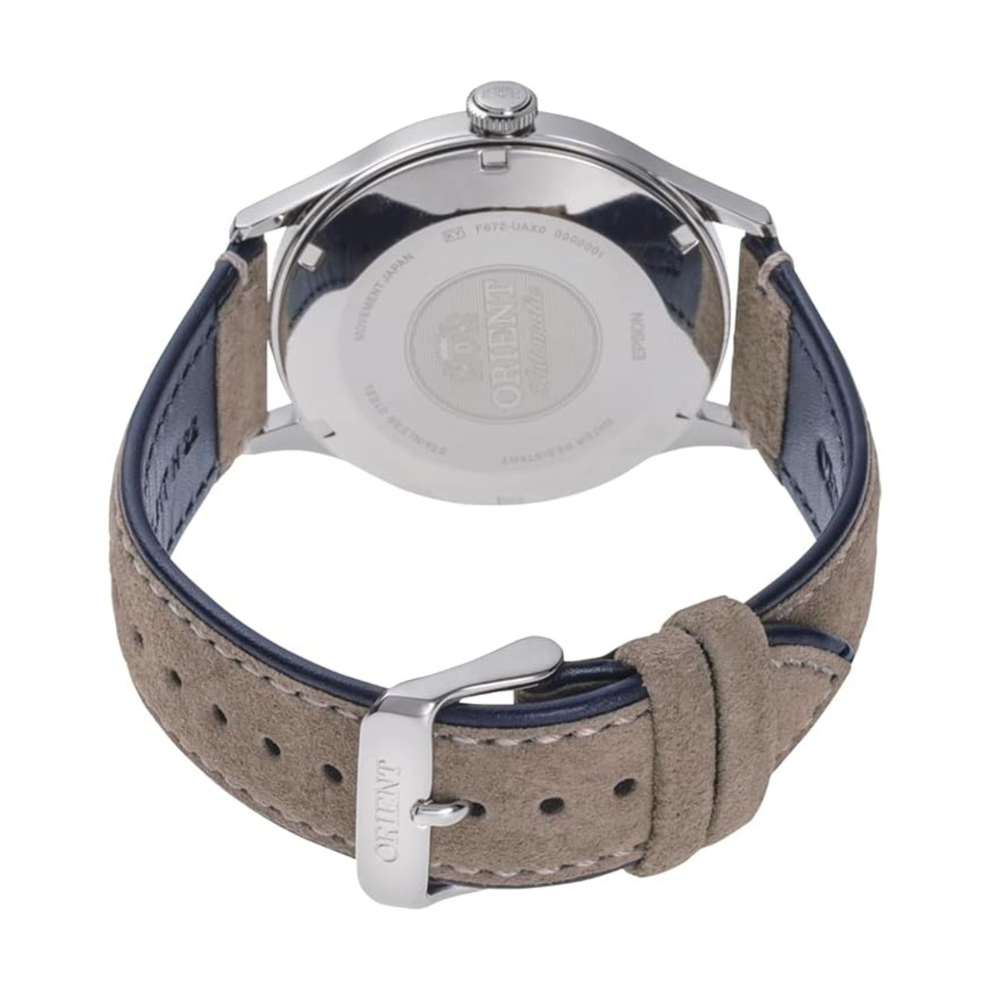 Orient Bambino 41mm Blue Dial Leather Mens Automatic Watch RA-AC0P02L10B