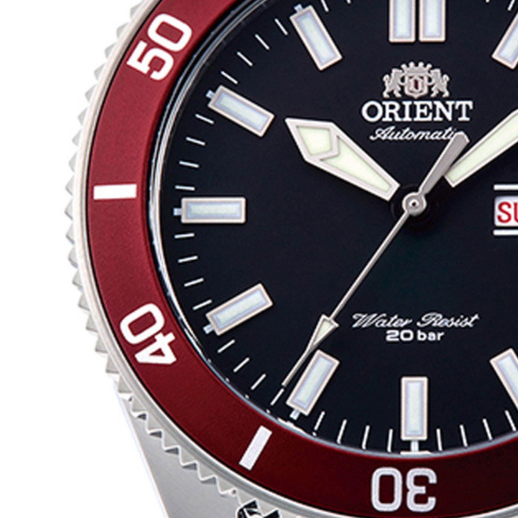Orient Mako III 44mm Black Dial Silicone Mens Automatic Watch RA-AA0011B19B