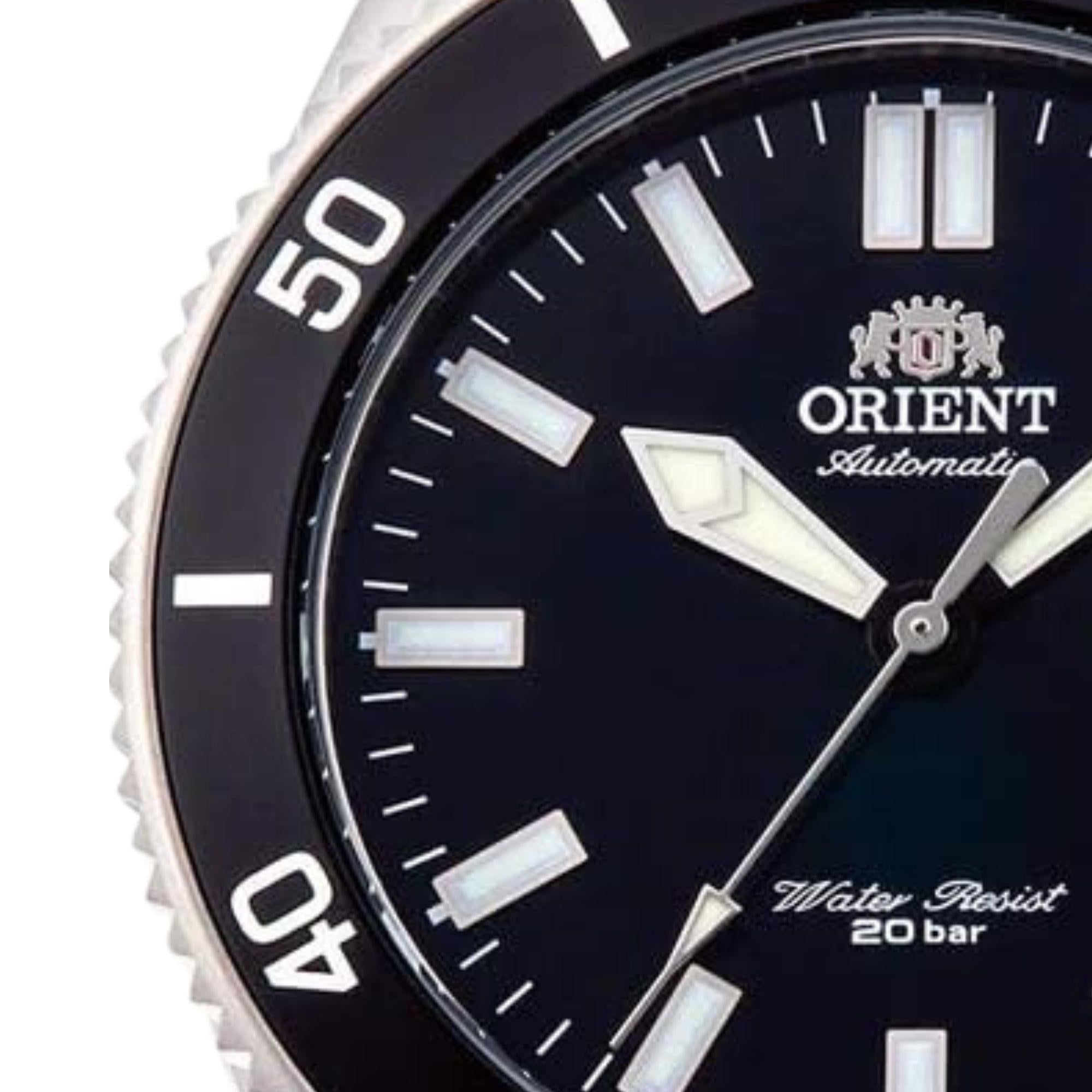 Orient Mako III 44mm Black Dial Rubber Mens Automatic Watch RA-AA0010B39B