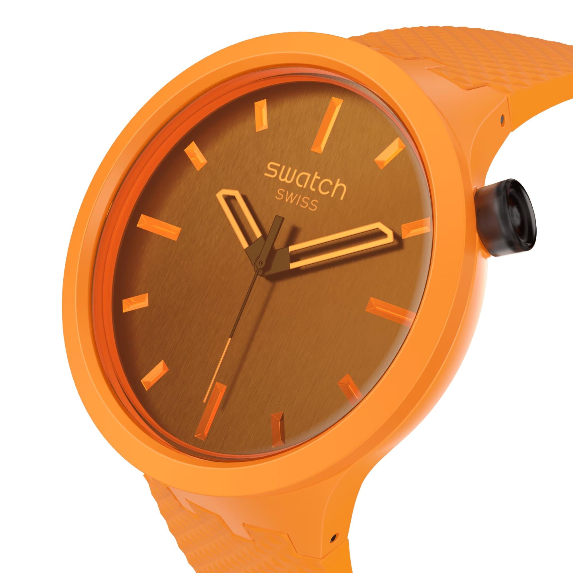 Swatch Big Bold Crushing Orange Bio-Sourced Silicone Watch SB05O102