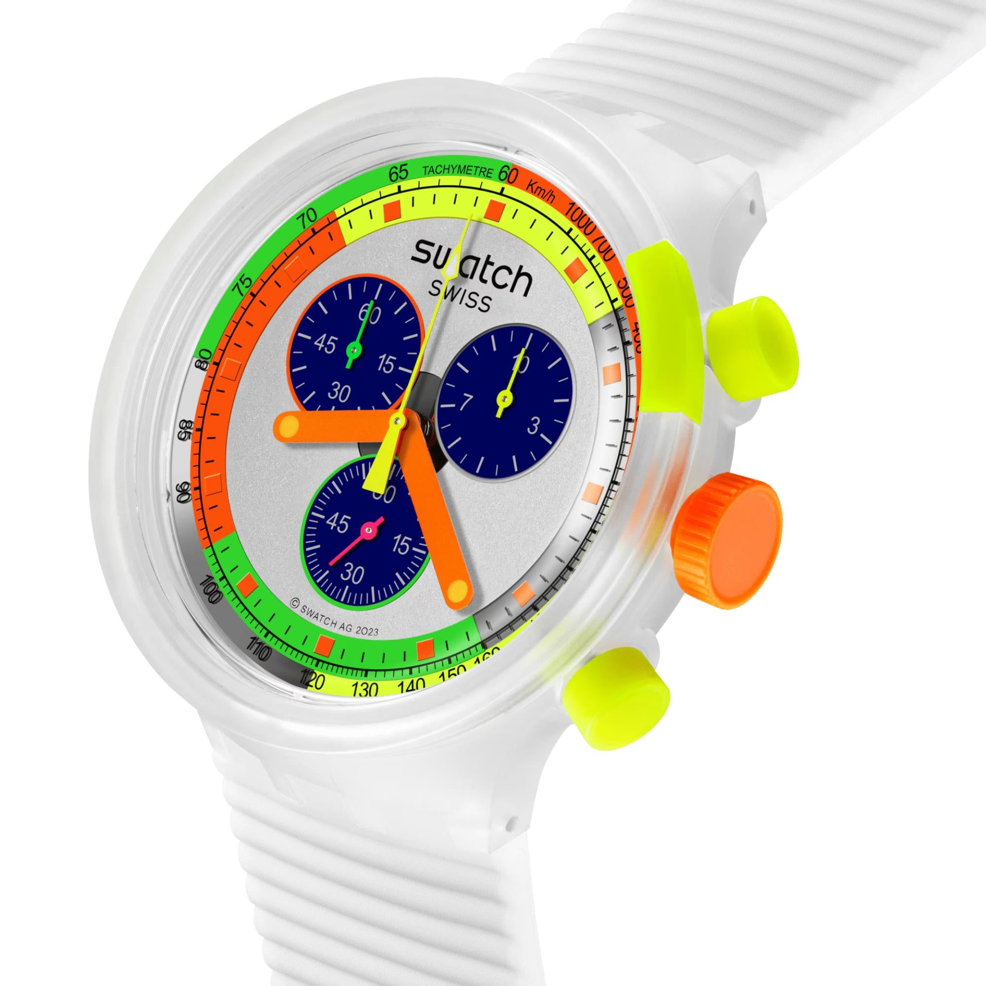 Swatch Neon Jelly Pay! Chronograph Silicone Watch SB02K101-5300