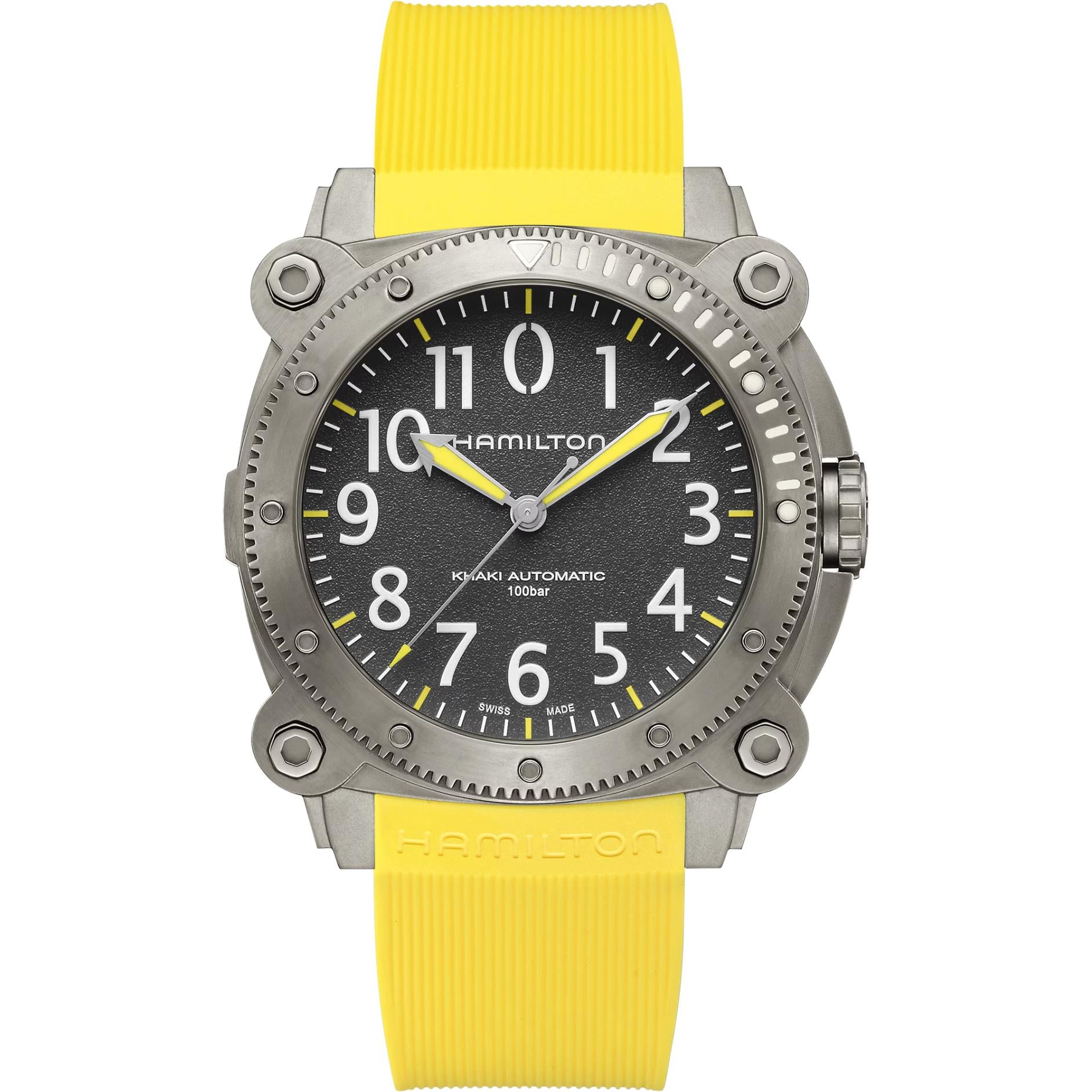 Hamilton Khaki Navy BeLOWZERO 46mm grey dial titanium automatic dive watch H78535380 front view
