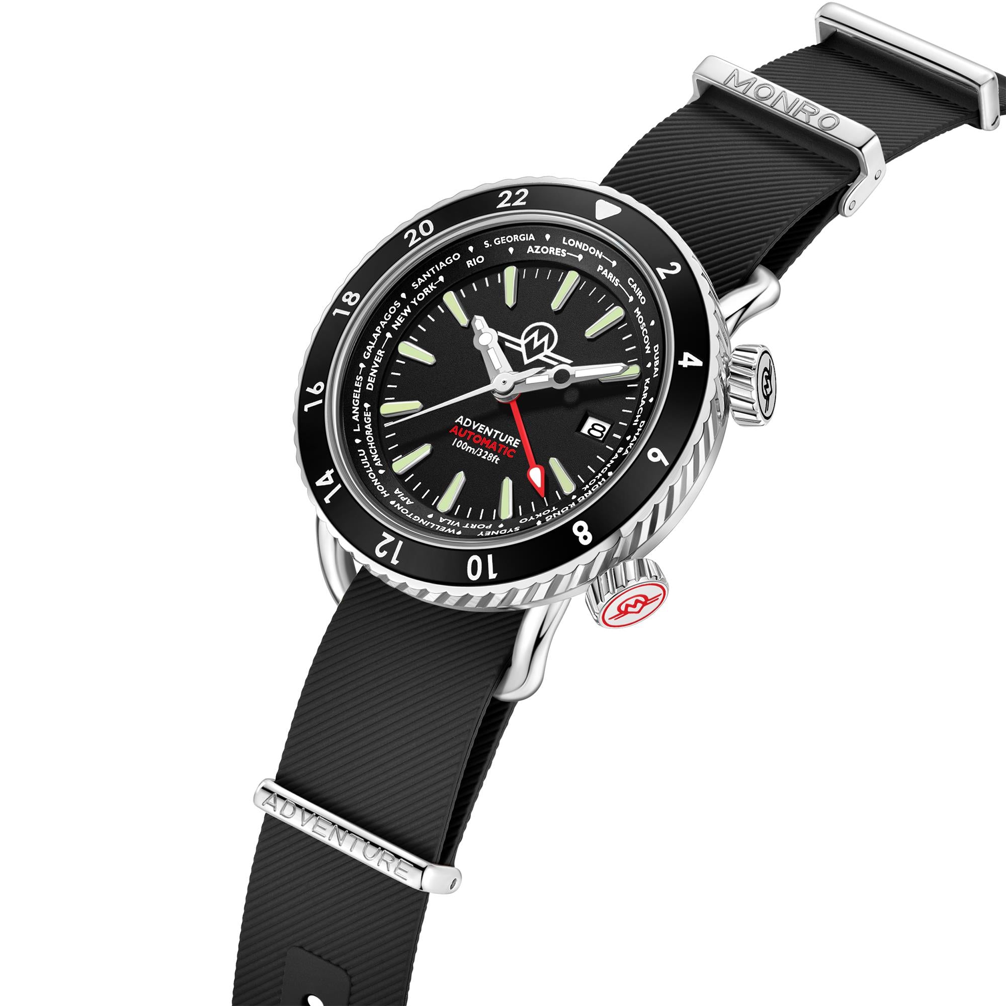 Monro Adventure Urban Schwarzes Zifferblatt Automatik Herren Uhr MA-1
