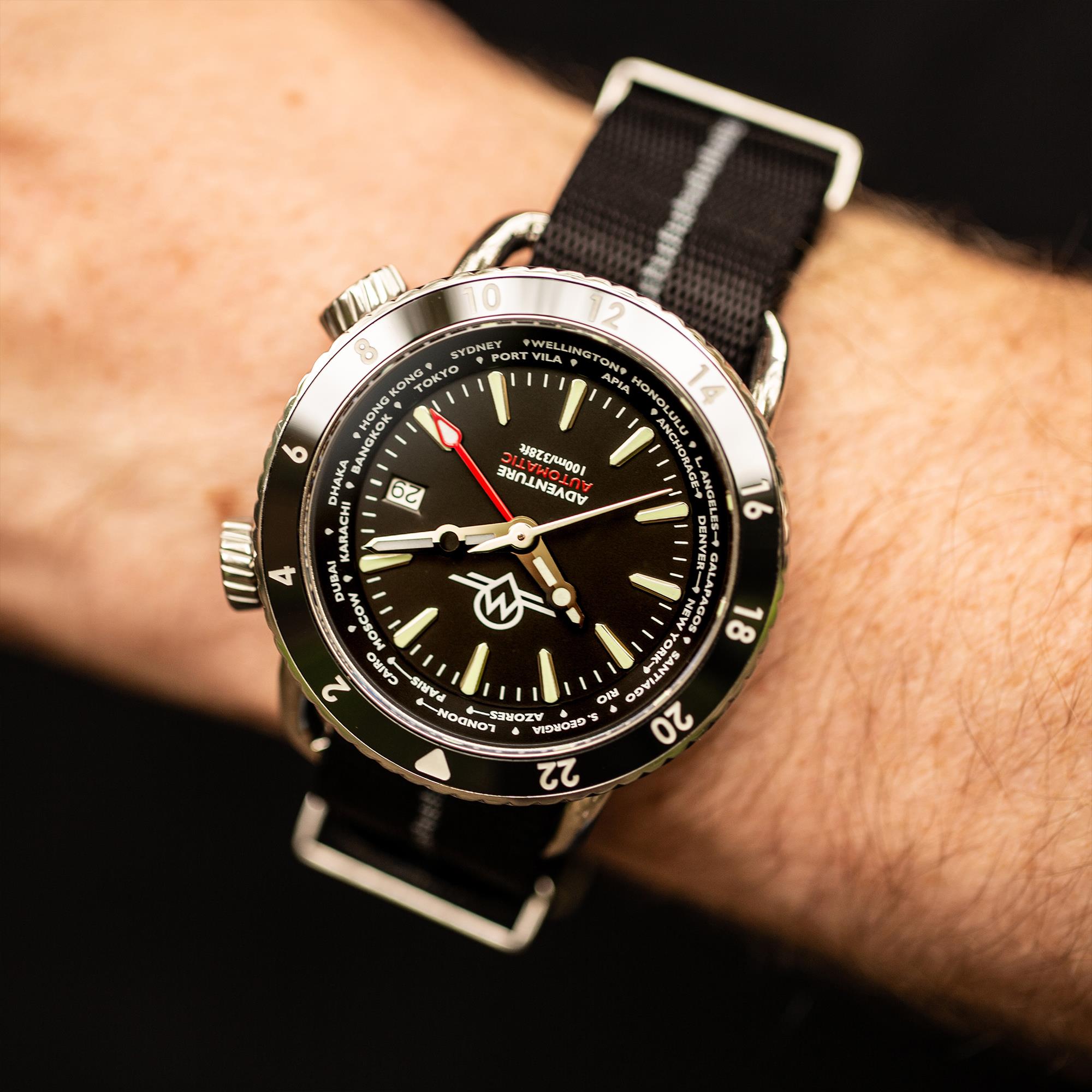 Monro Adventure Urban Schwarzes Zifferblatt Automatik Herren Uhr MA-1