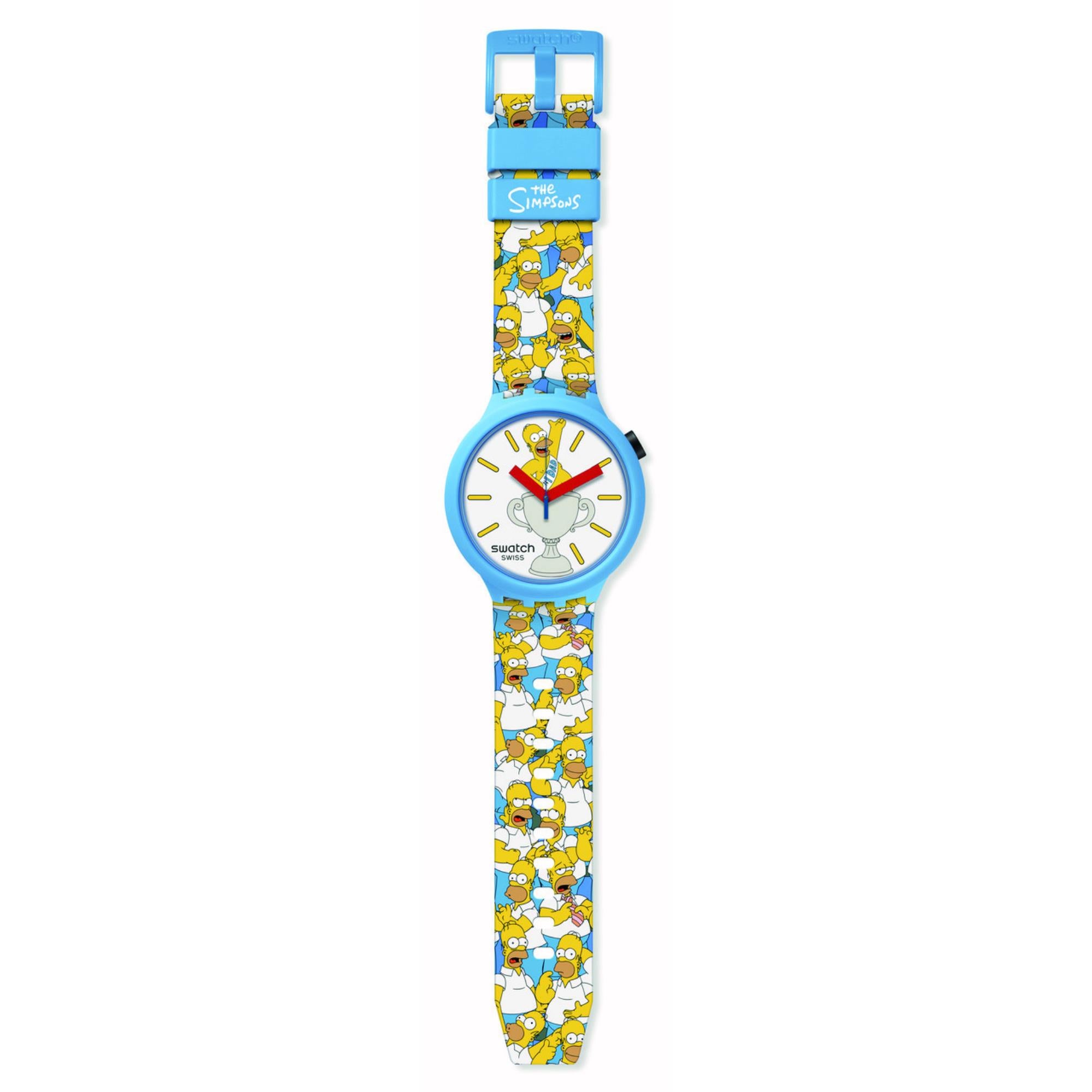 Swatch BIG BOLD BEST. DAD. EVER. White Dial Silicone Watch SB05Z100