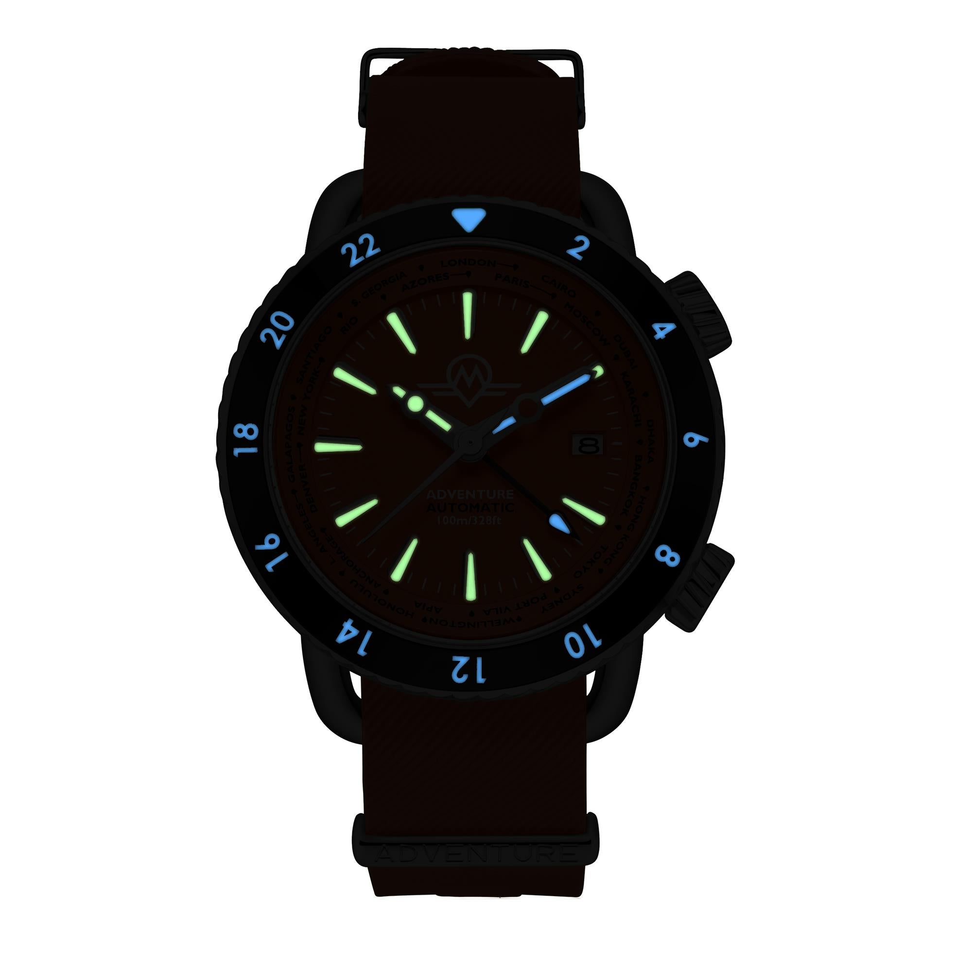 Monro Adventure Sunset Orange Dial Automatic Men's Watch MA-3