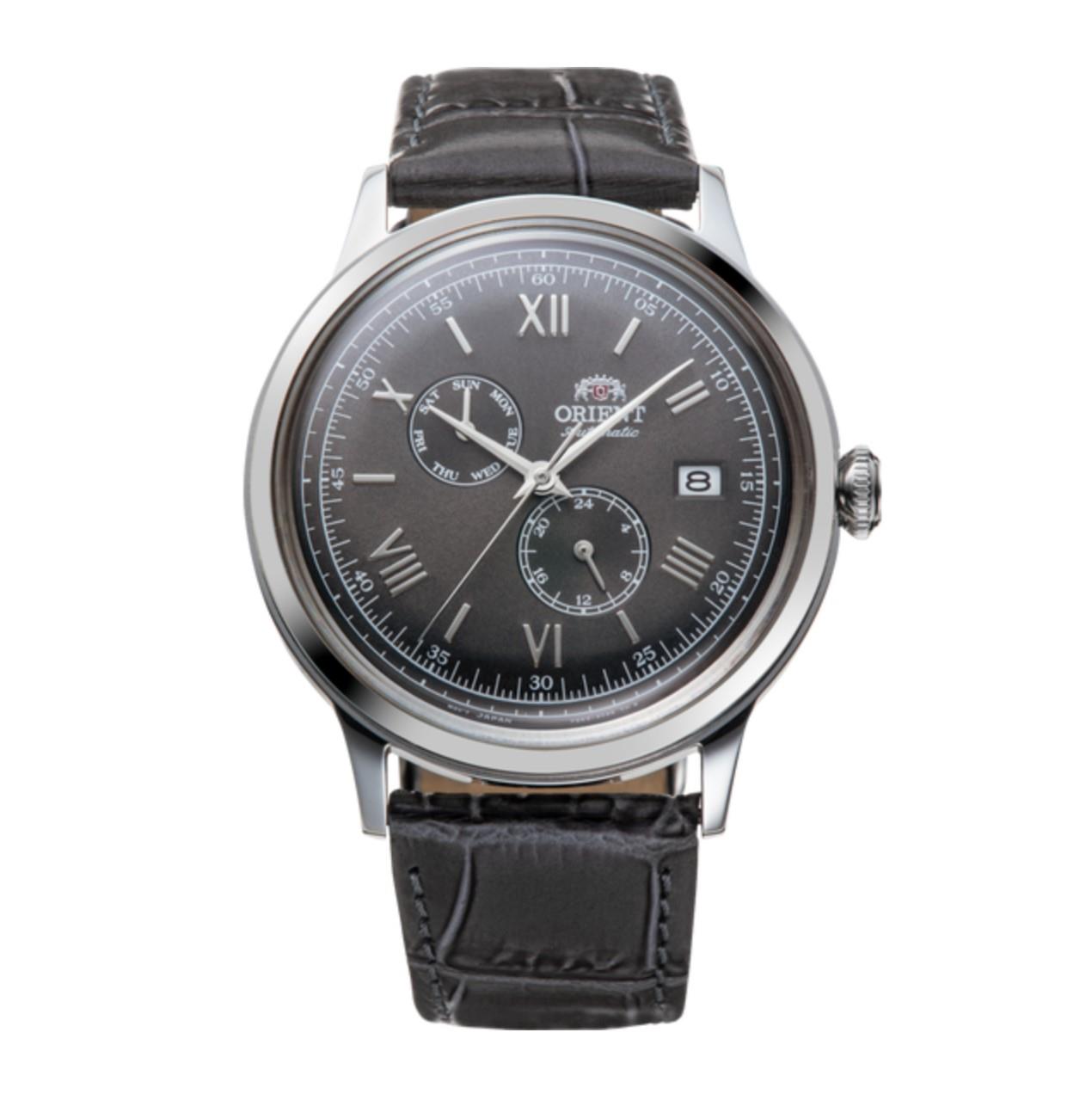 Orient Bambino 40.5mm Ex-Display Grey Dial Leather Mens Automatic Watch RA-AK0704N10B-EX