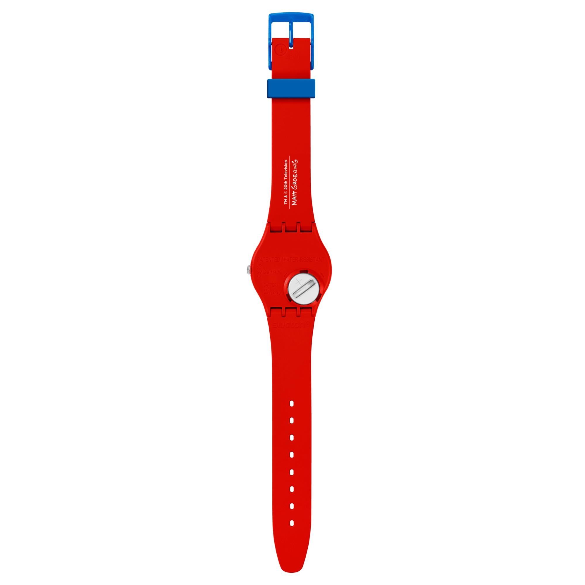 Swatch Little Lady Liberty Blue Dial Silicon Strap Watch SO28Z120