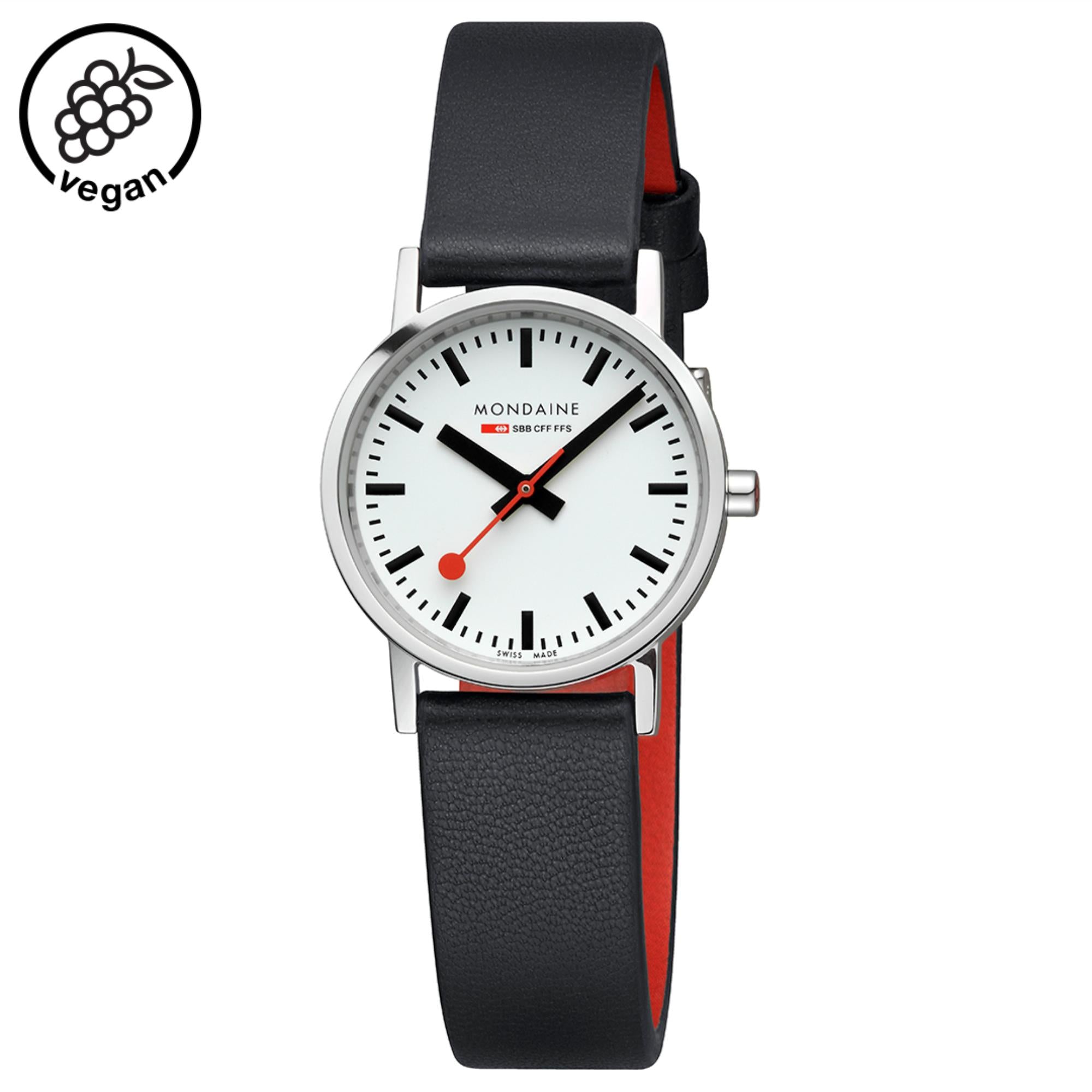 Mondaine Classic 30mm White Dial Leather Ladies Quartz Watch A658.30323.11SBBV