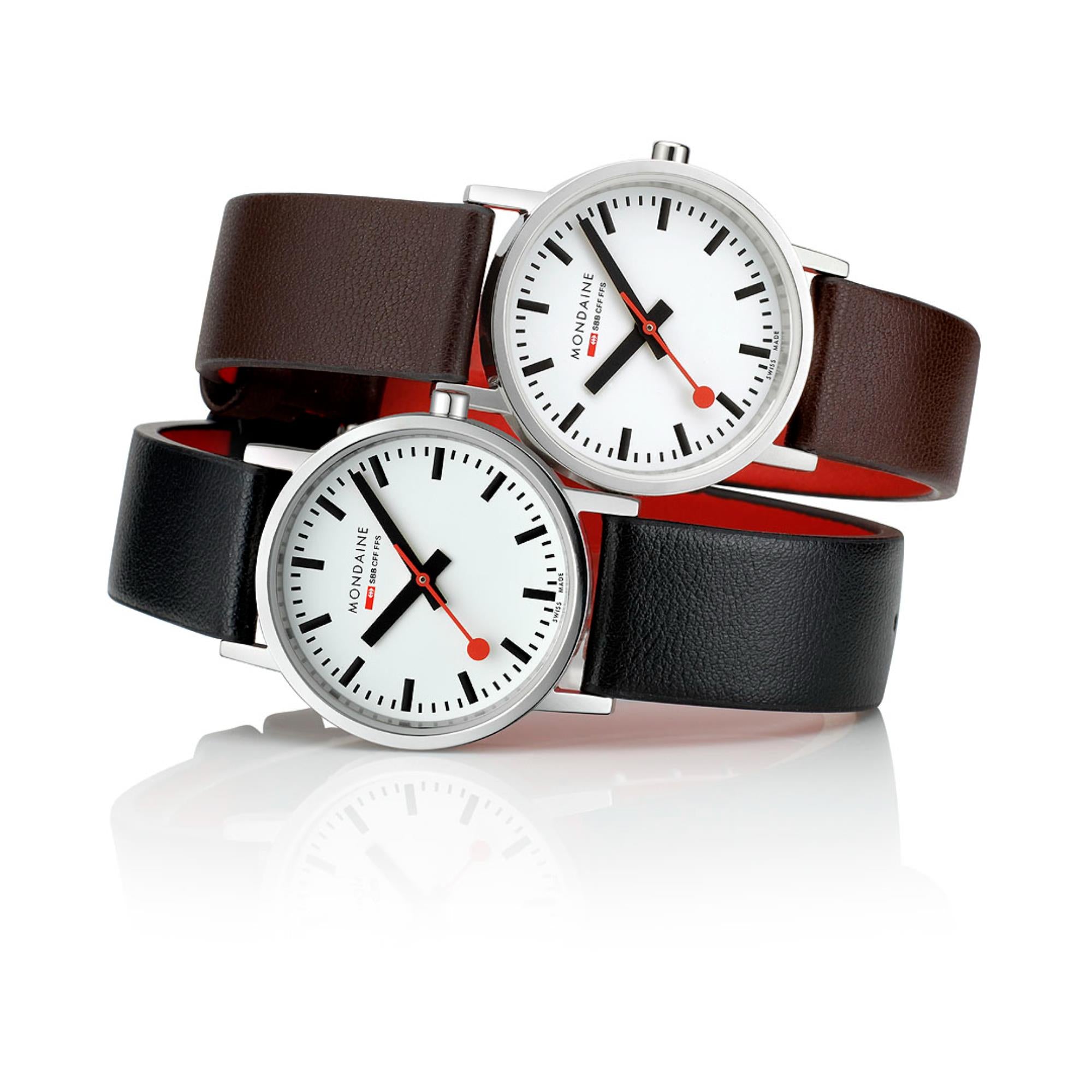 Mondaine Classic 30mm White Dial Leather Ladies Quartz Watch A658.30323.11SBBV