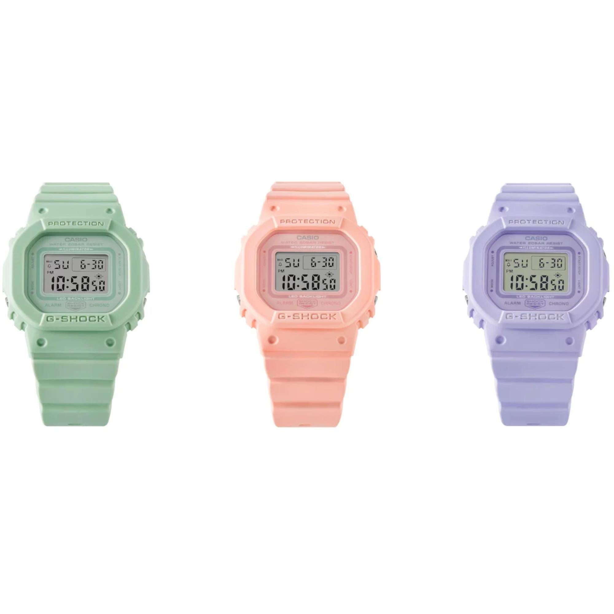 Casio G-Shock Digital Lilac Dial Resin Strap Watch GMD-S5600BA-6ER