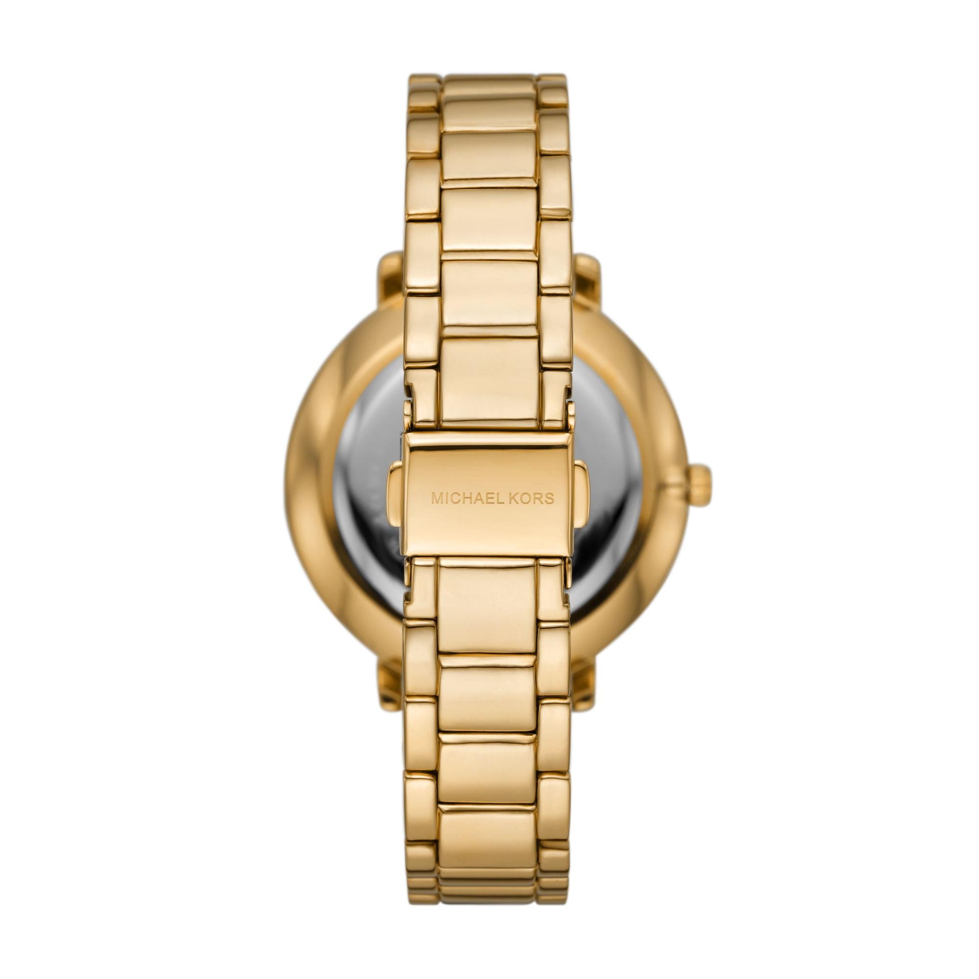 Michael Kors Pyper Gold-Ton Armband Schwarzes Zifferblatt Damen Uhr MK4593
