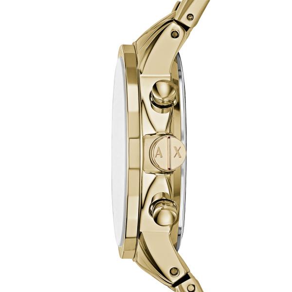 Armani Exchange Banks 36mm Chronograph Gold Dial Steel Ladies Quartz Watch AX4327