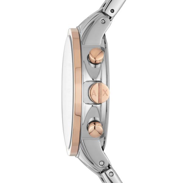 Armani Exchange Zirkonia 36mm Chronograph Silbernes Zifferblatt Damen Quarz Uhr AX4331