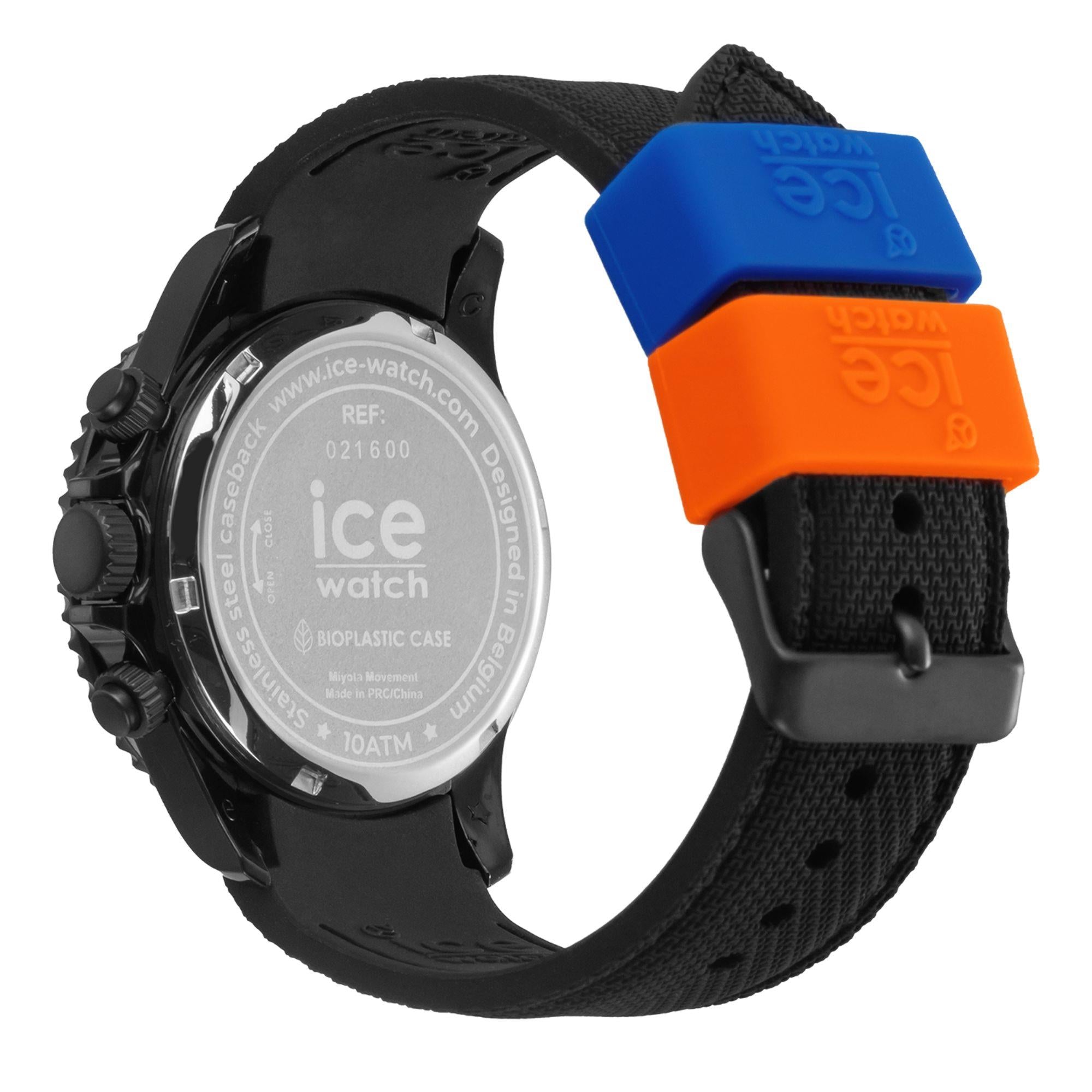 ICE Watch ICE Chrono Trilogy Black Dial Silicone Strap Watch 021600