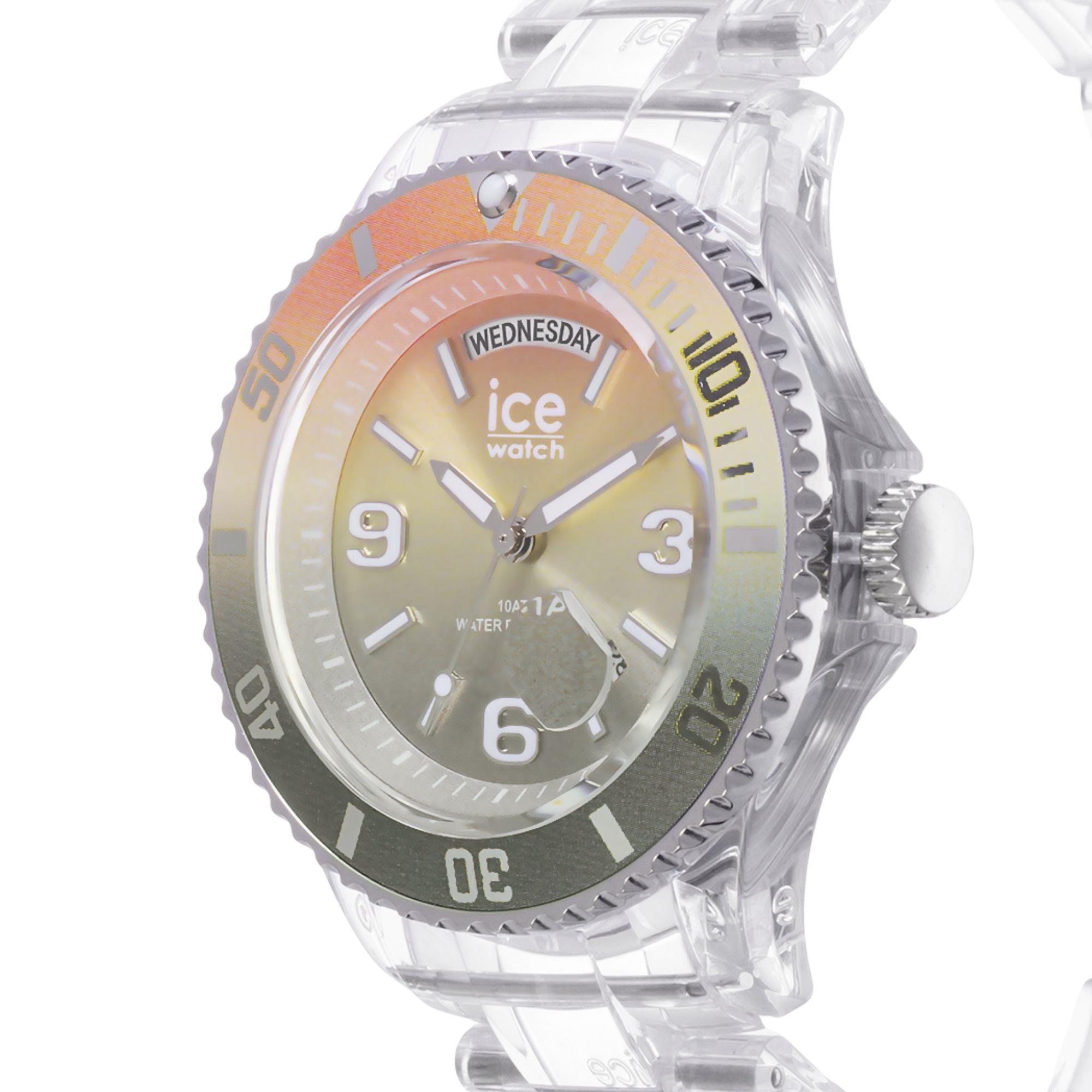 ICE Clear Sunset Yoga Multicolor Gradient Dial Silicone Strap Watch 021438