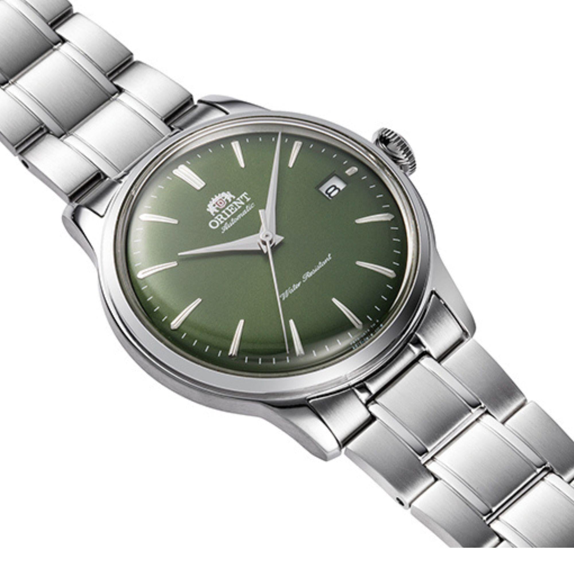 Orient Bambino 38mm Green Dial Steel Mens Automatic Watch RA-AC0M09E30B