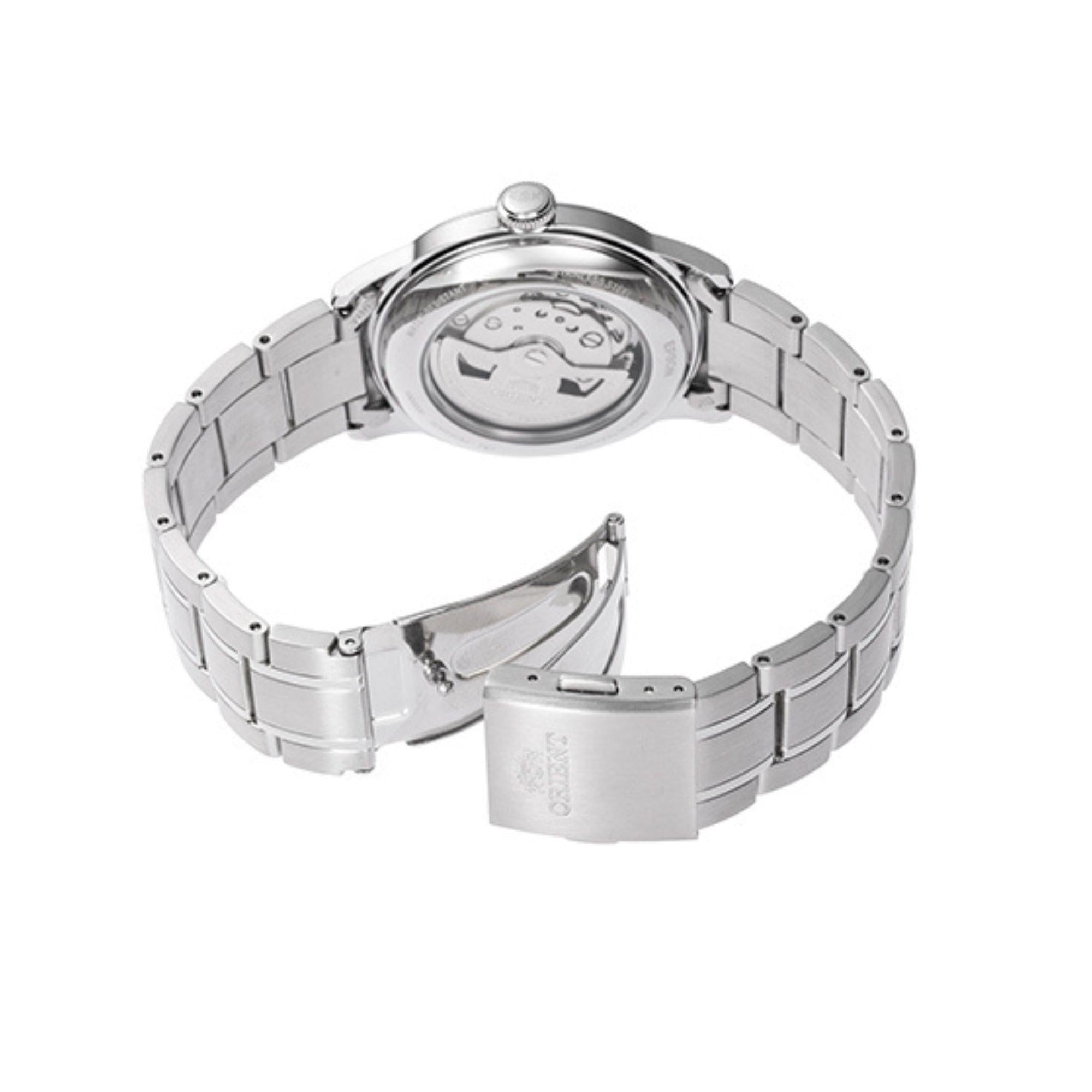 Orient Bambino 38mm Rosa Zifferblatt Stahl Herren Automatik Uhr RA-AC0M11Y30B