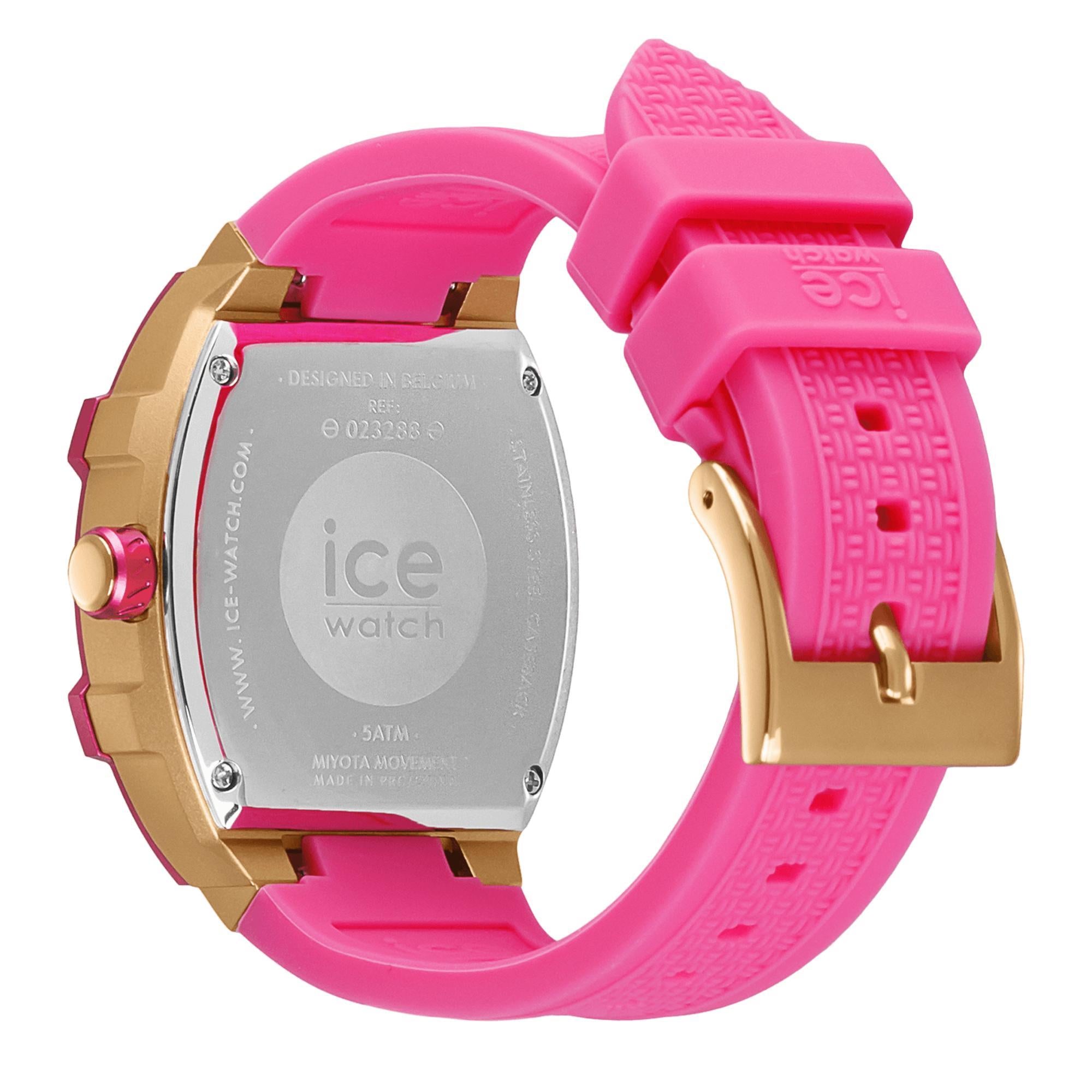 ICE Boliday Quartz Wild Pink Dial Silicone Strap Watch 023288