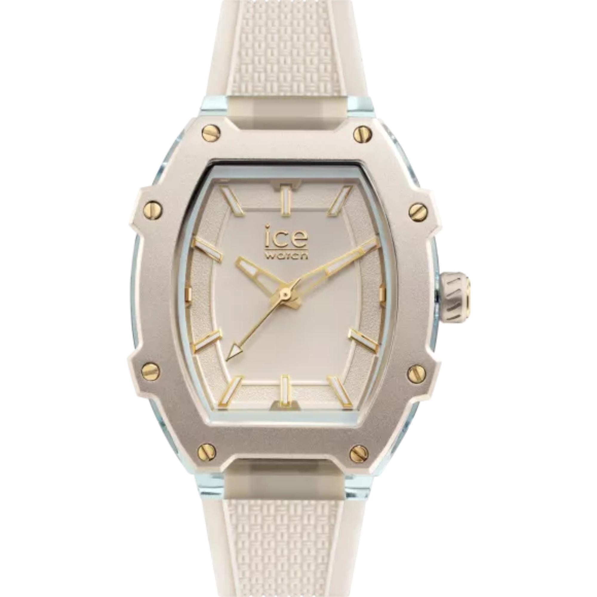 ICE Boliday Quartz Almond Skin Beige Dial Silicone Strap Women’s Watch 023321