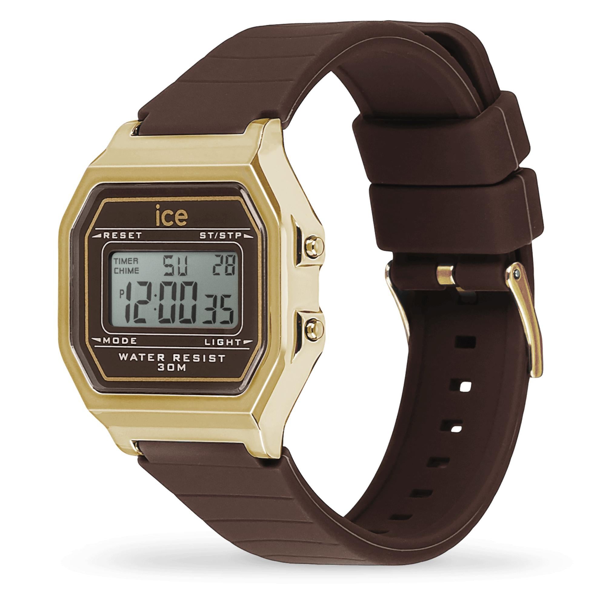 ICE Digit Retro Digital Babyatoutprix Brown Dial Small Strap Women’s Watch 023227