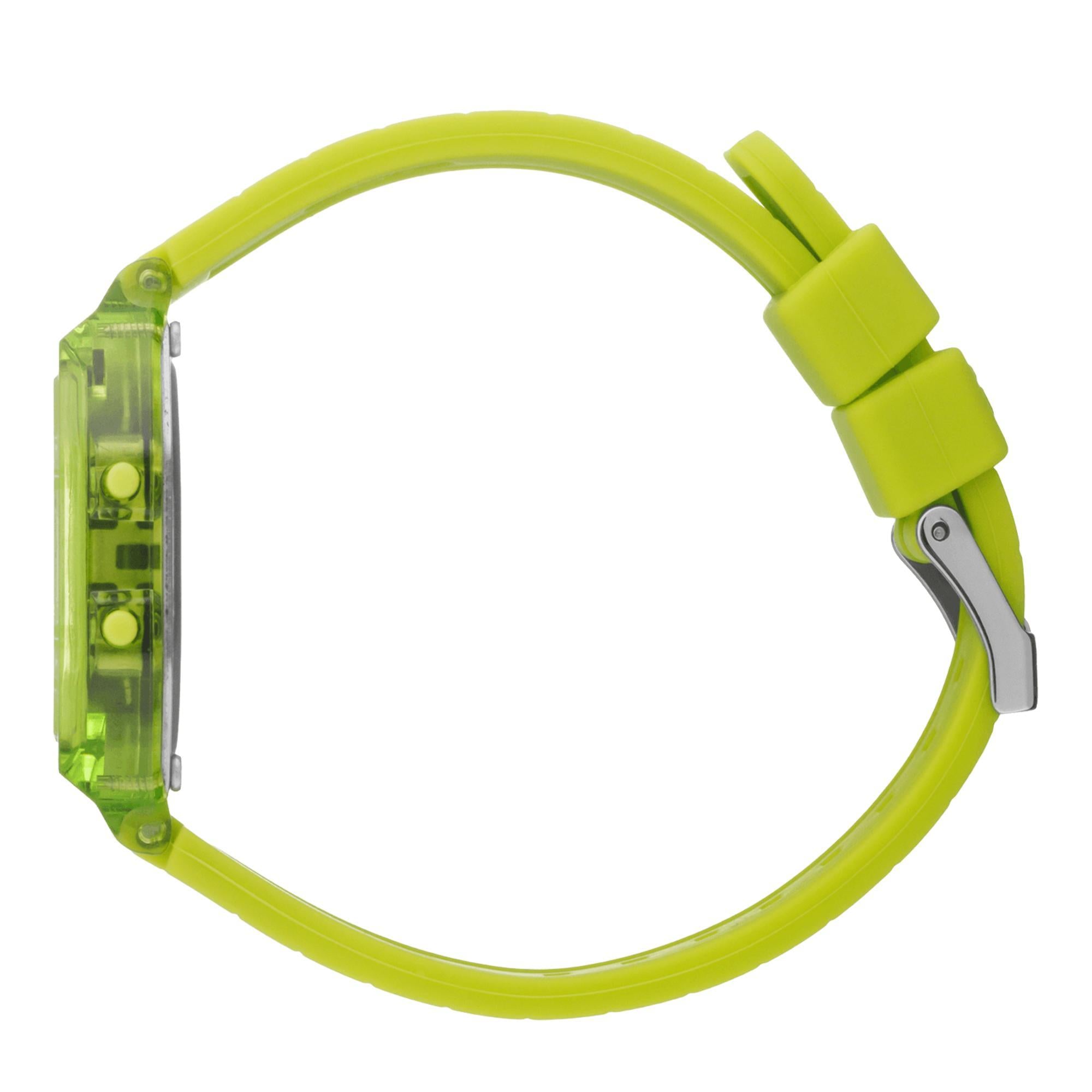 ICE Digit Retro Green Lime Clear Silicone Strap Digital Watch 022890